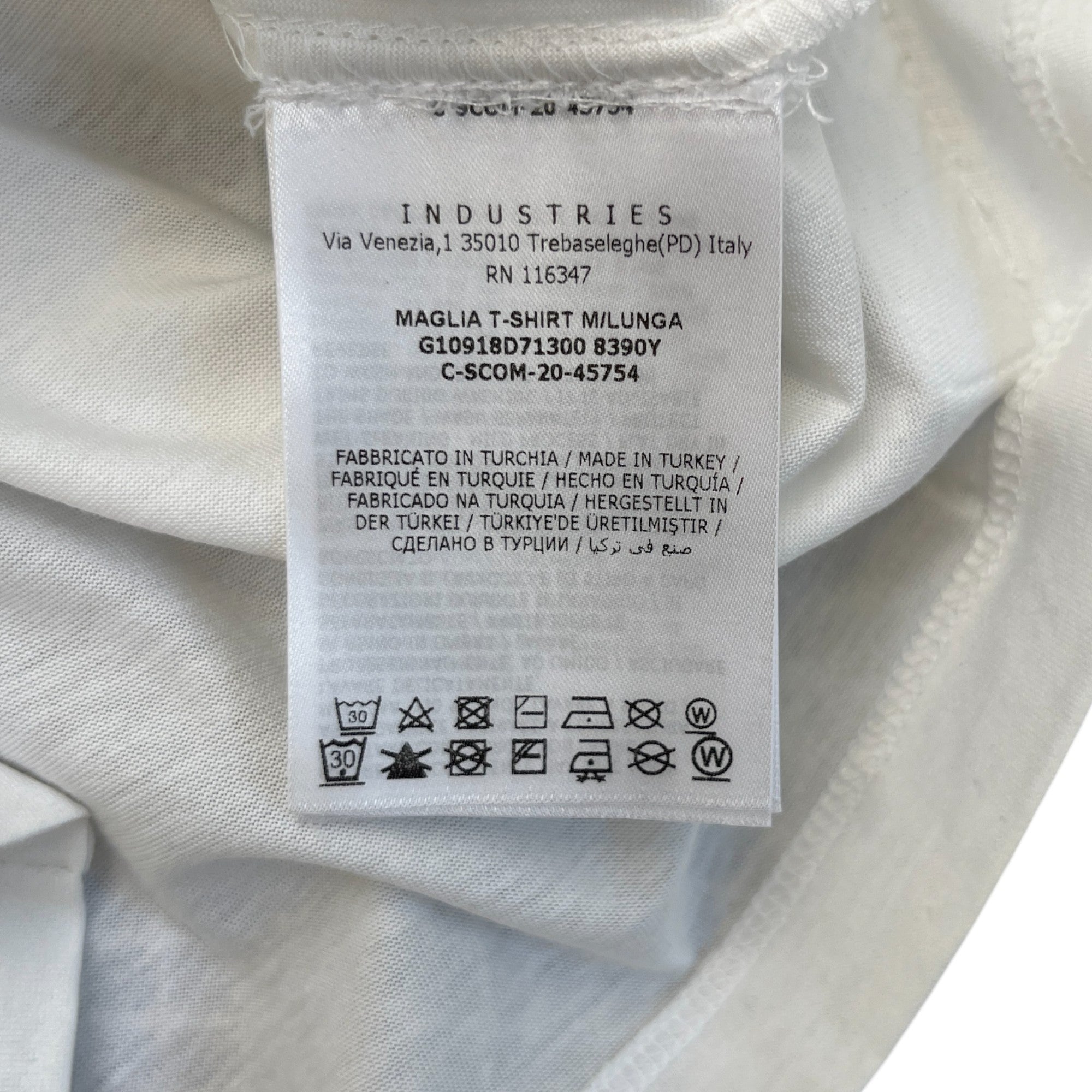 Men's Maglia Long Sleeve T-Shirt White Size S