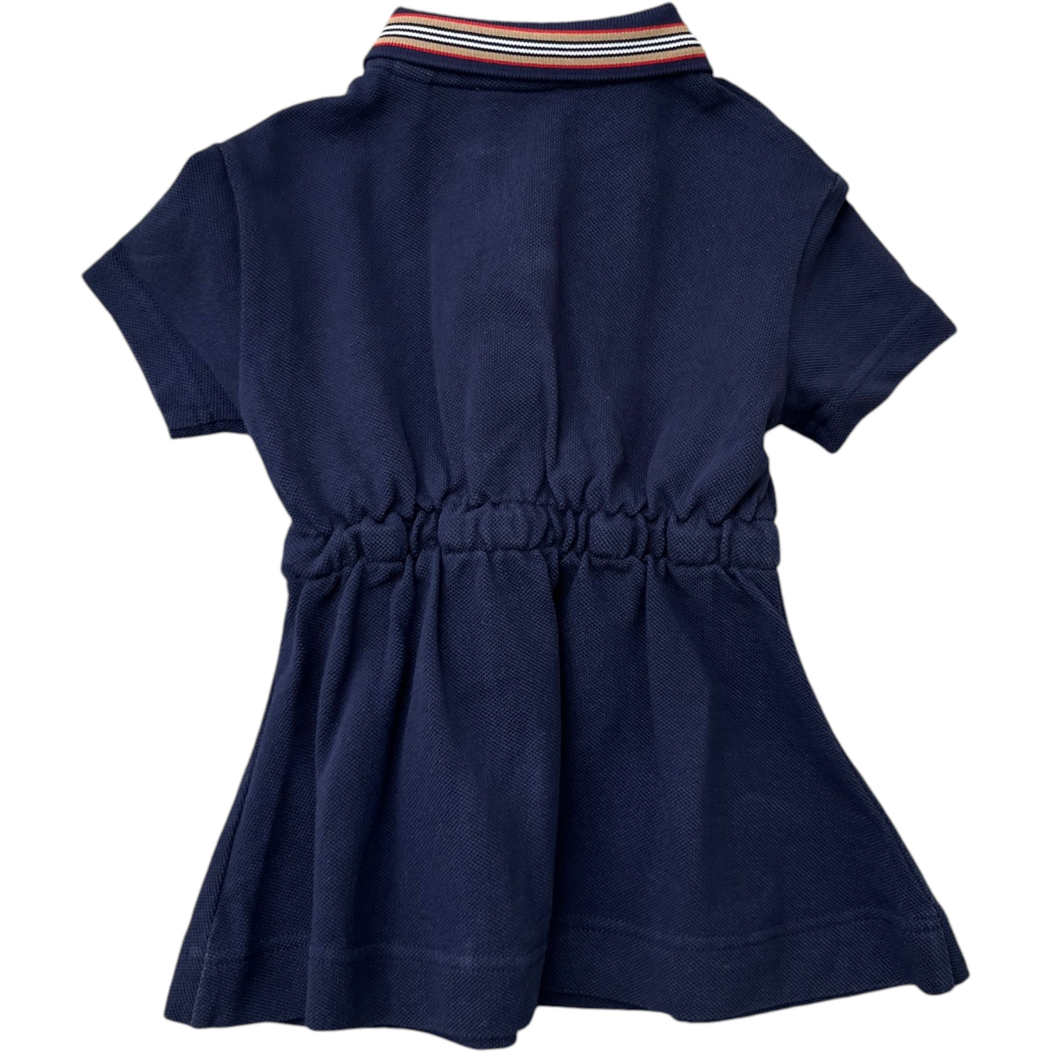 Women's Girls Age 6 Months Embroidered Logo Dress T-Shirt Navy Size XXS