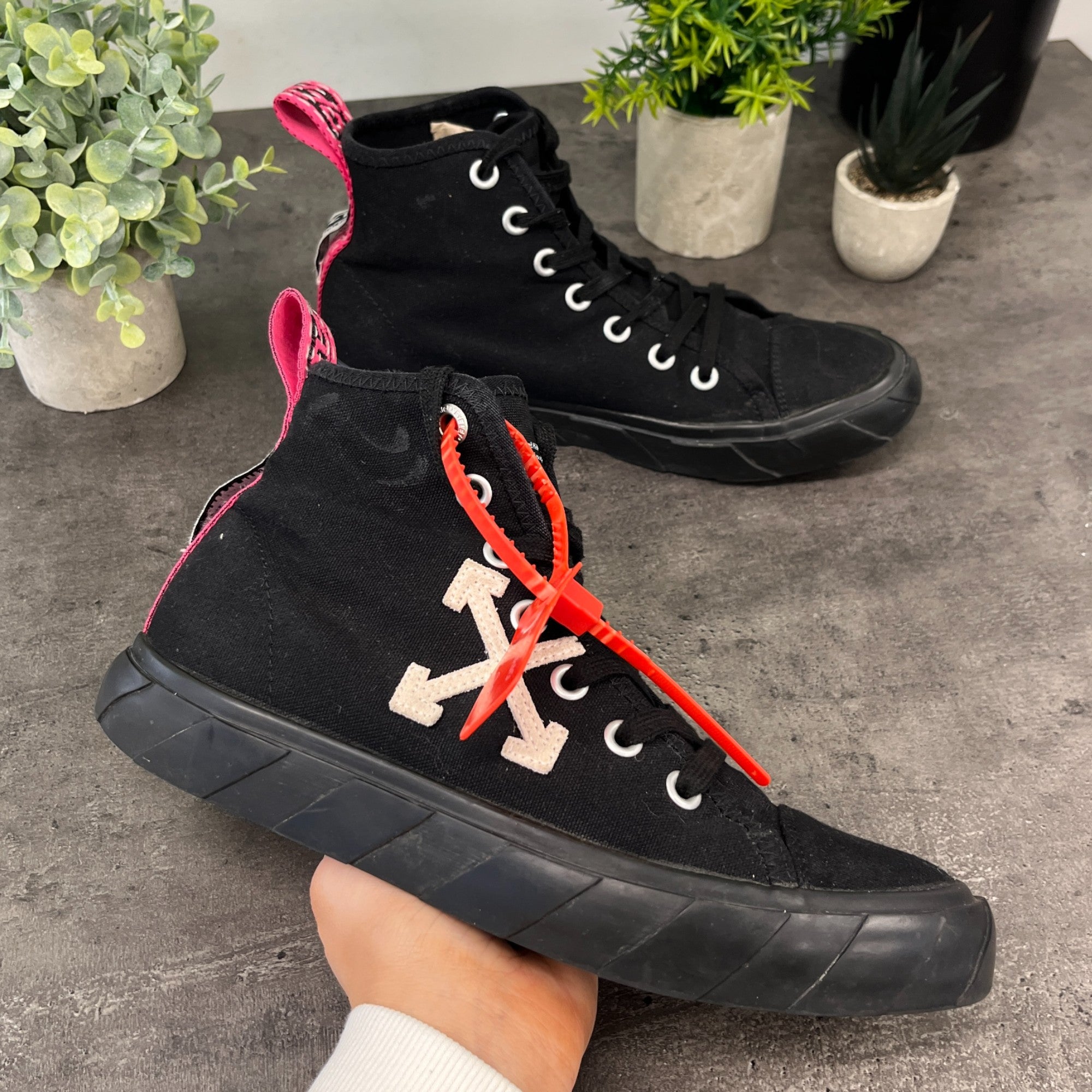 Men's Vulcanised High Trainers Black Size EU 40 / UK 6