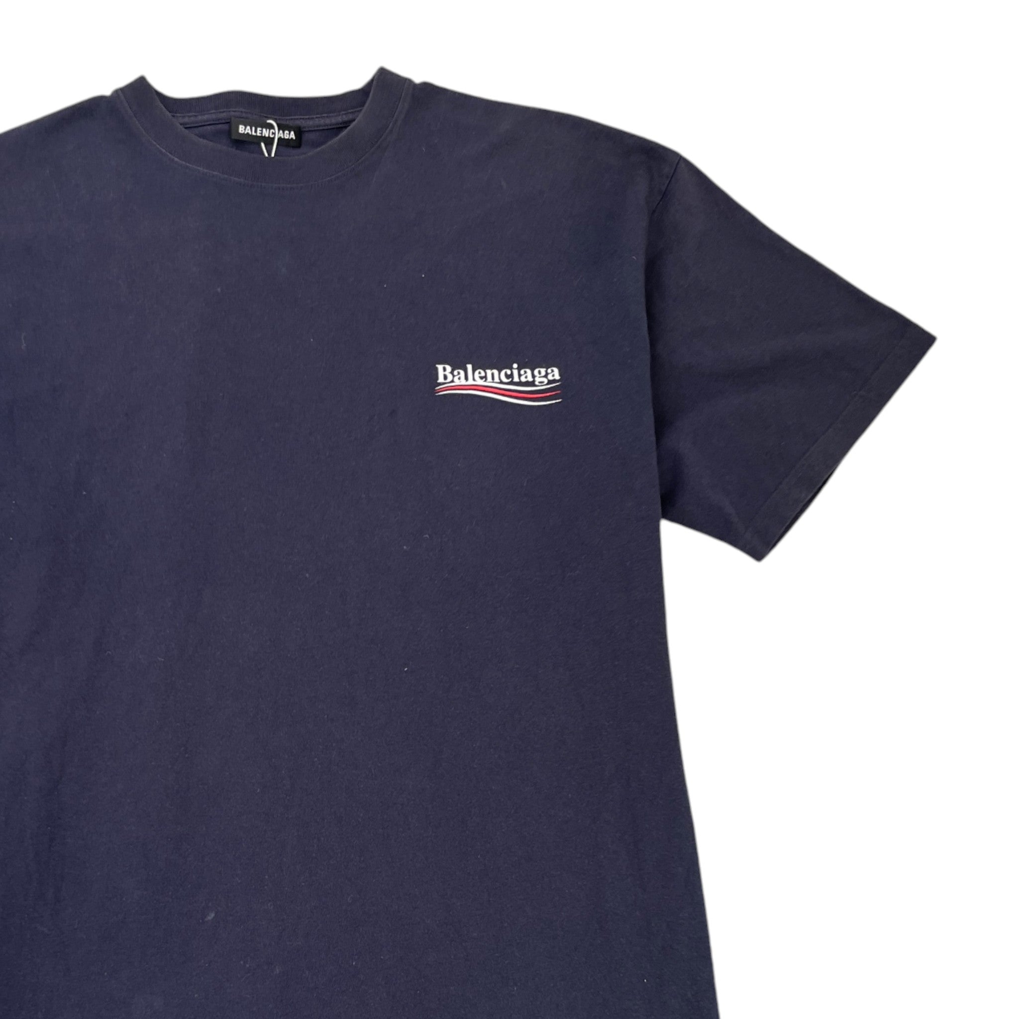 Men's Political T-Shirt Navy Size S