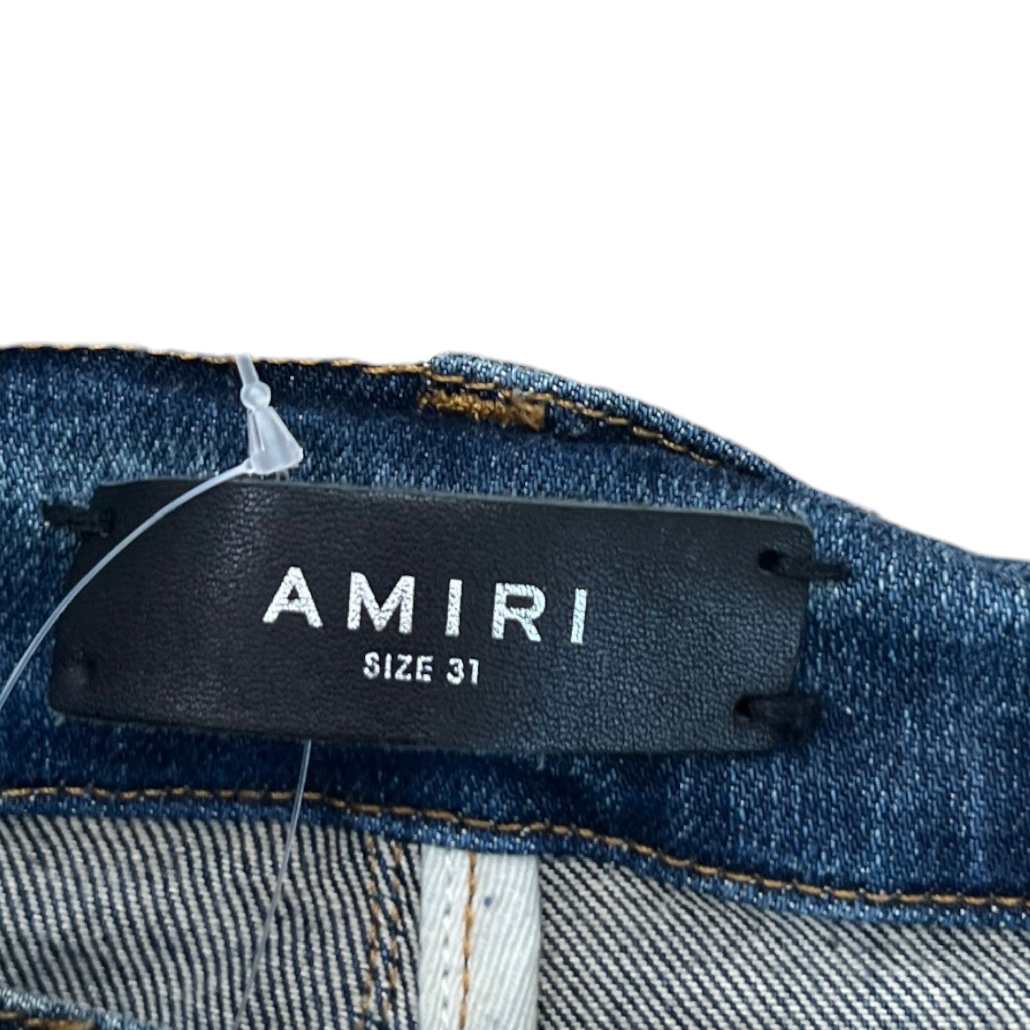 Men's Embroidered Logo Jeans Blue Size Waist 31"