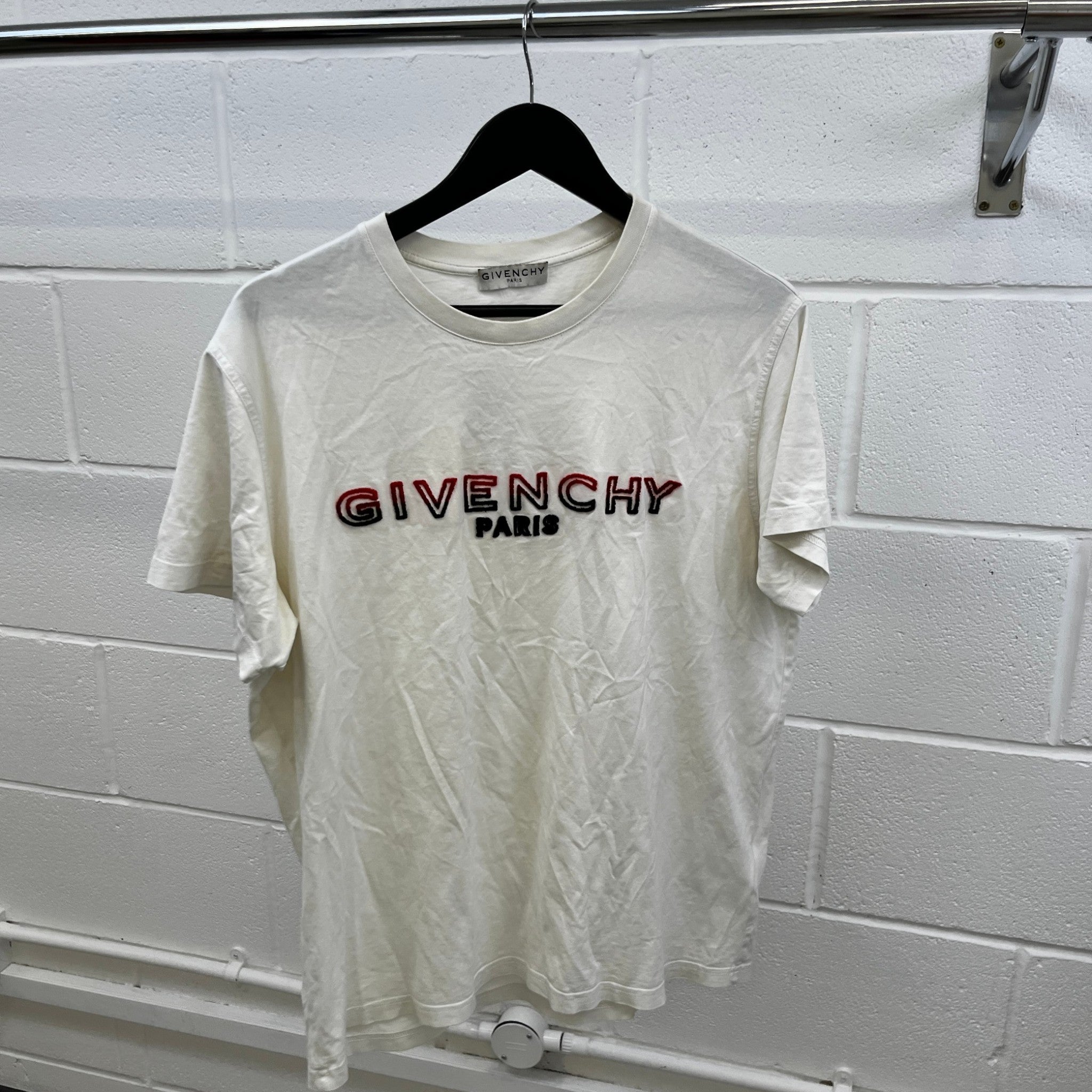 Men's Logo Print T-Shirt White Size S