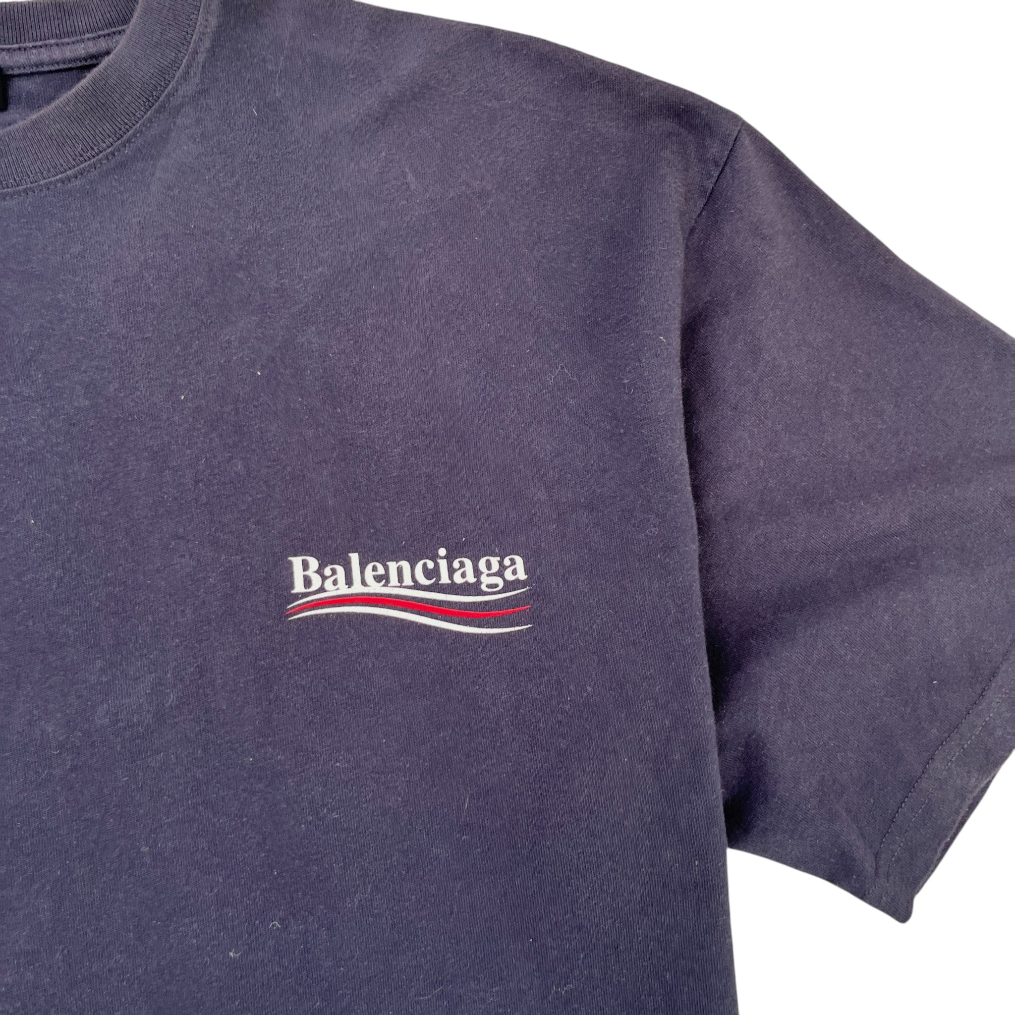 Men's Political T-Shirt Navy Size S