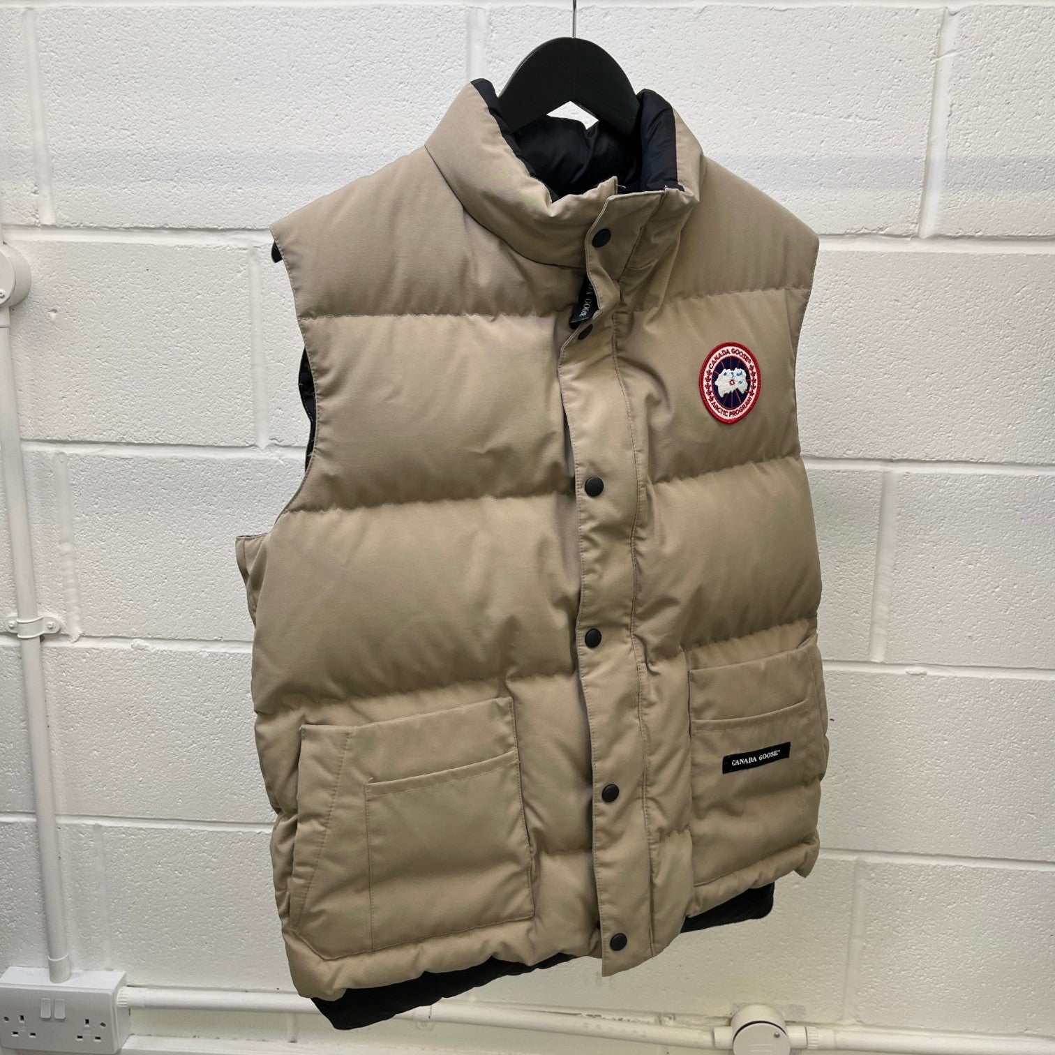 Men's Freestyle Gilet Beige Size XS