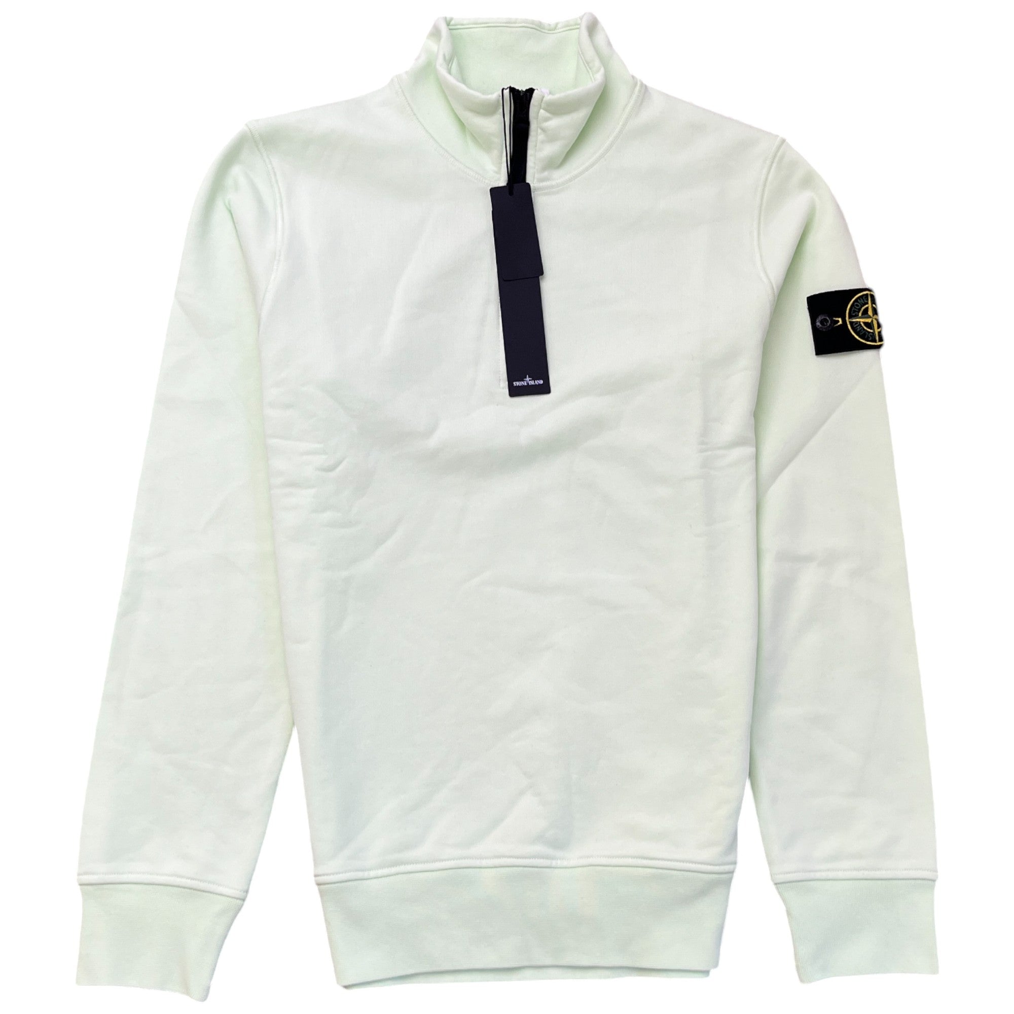 Men's Applique Logo 1/4 Zip Jumper Green Size S