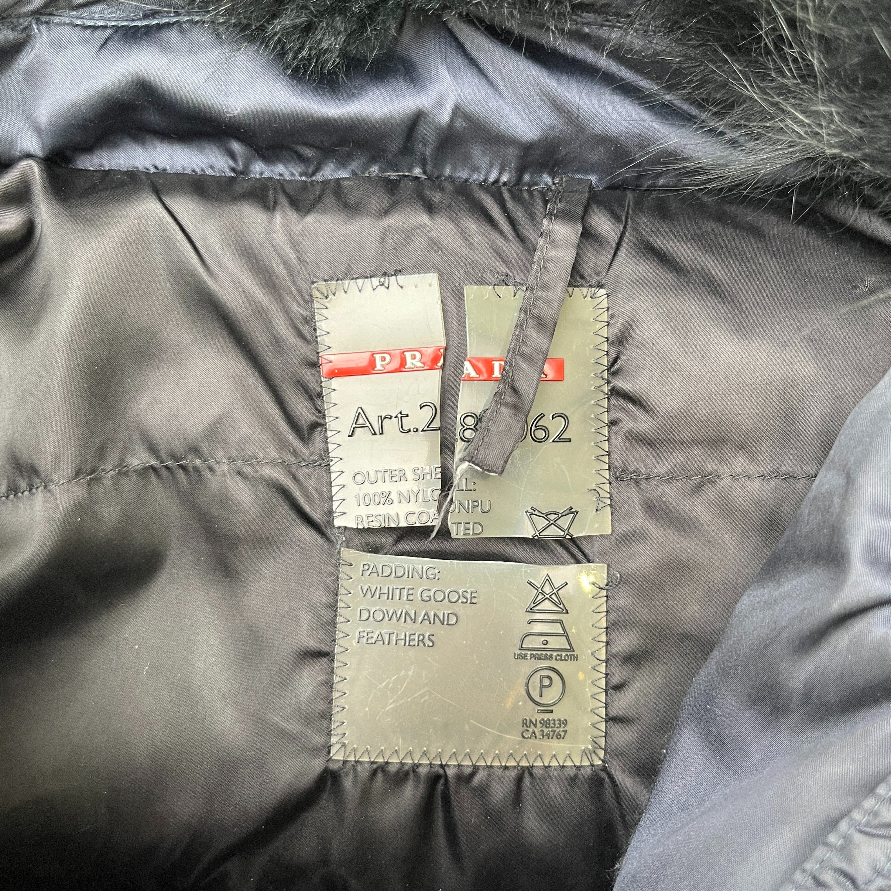 Women's Plaque Logo Down Jacket Navy Size IT 42 / UK 10
