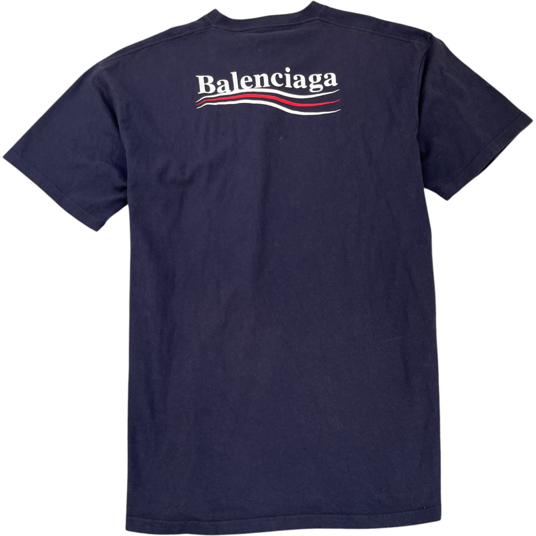 Men's Political T-Shirt Navy Size S