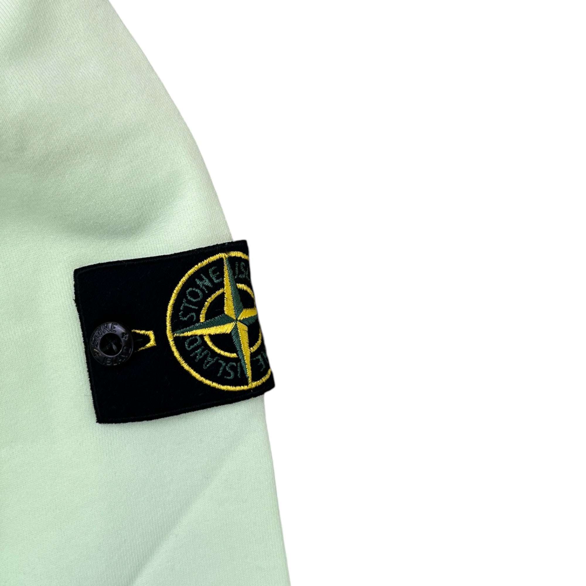 Men's Applique Logo 1/4 Zip Jumper Green Size S