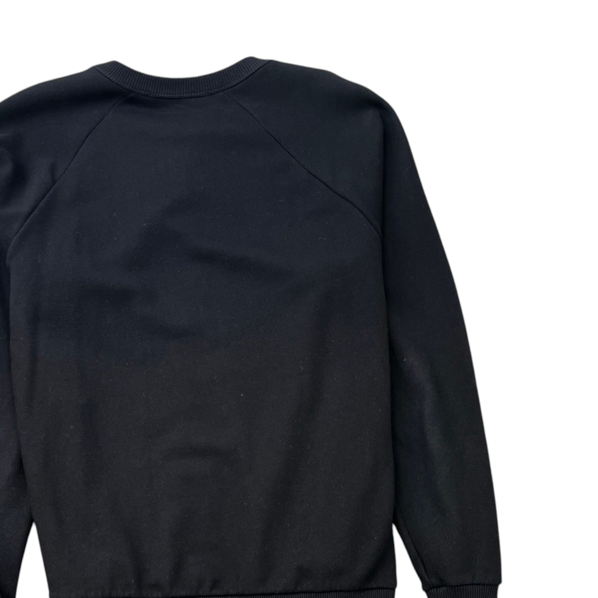 Men's Distressed Logo Print Sweatshirt Black Size M