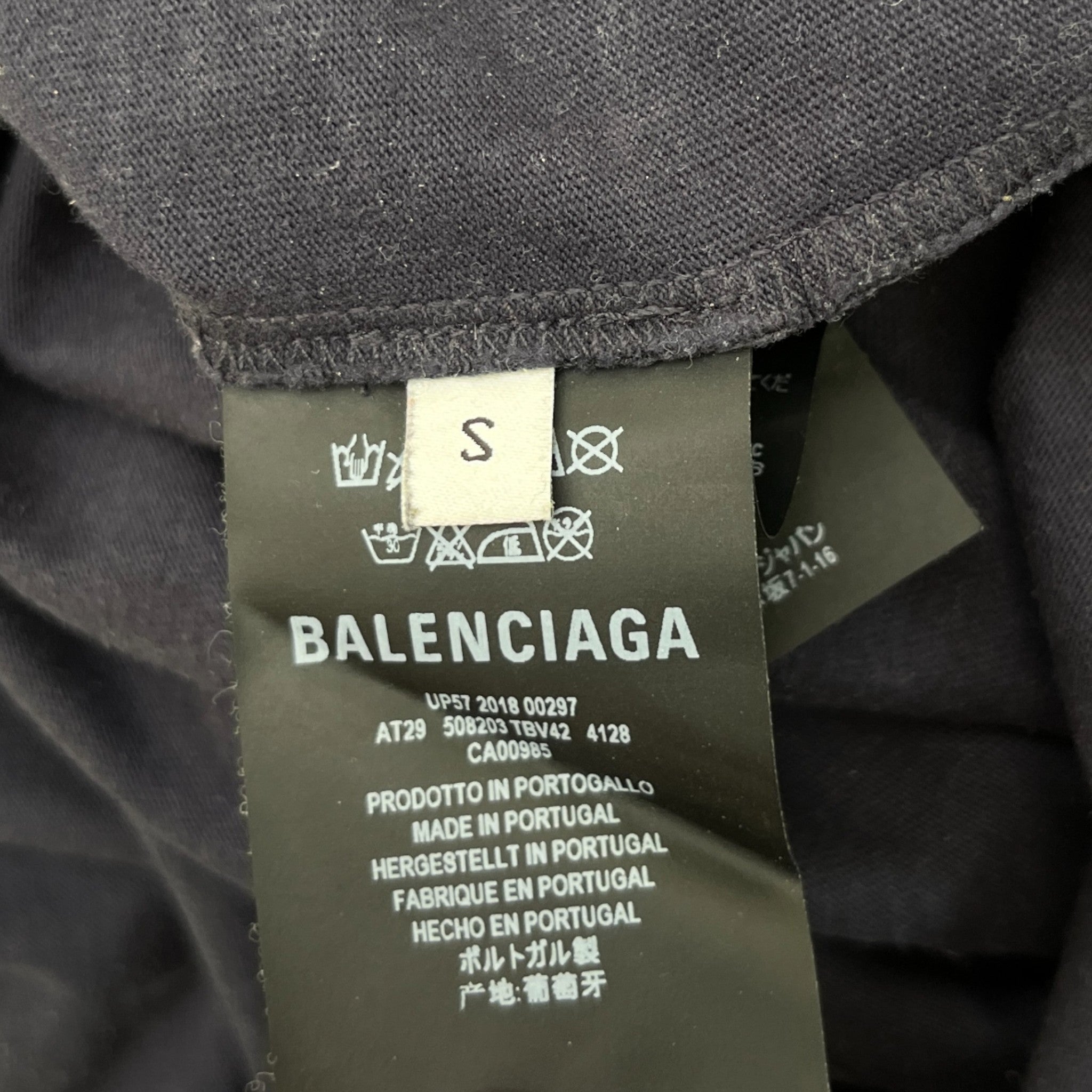 Men's Political T-Shirt Navy Size S