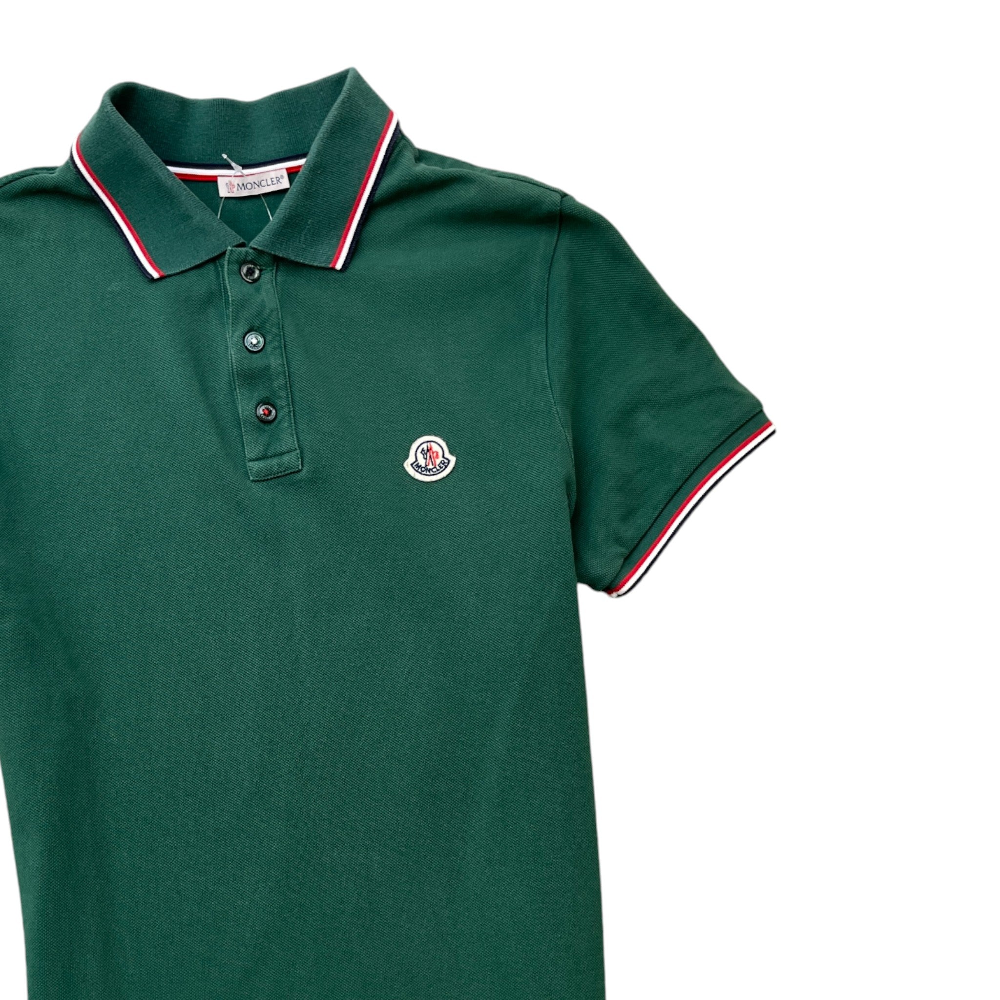 Men's Maglia Manica Corta Polo Shirt Green Size S