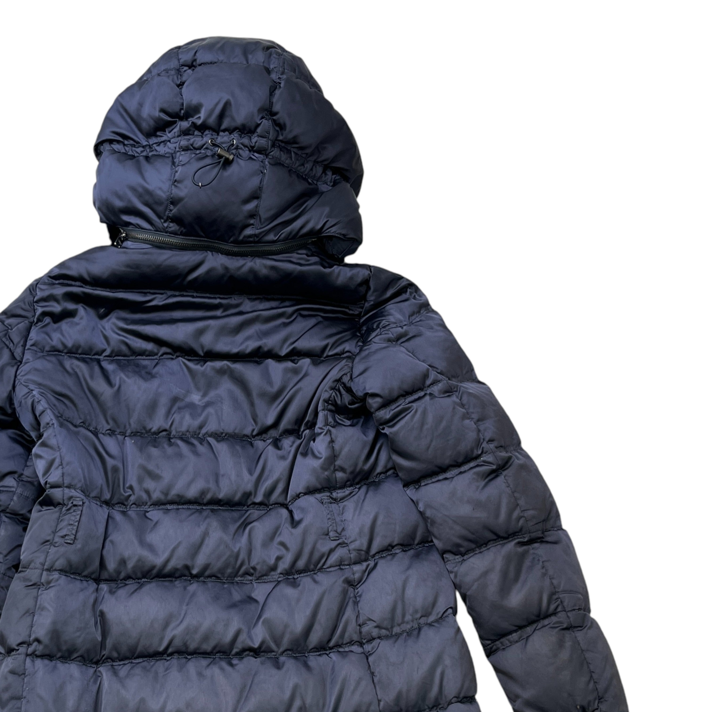 Women's Plaque Logo Down Jacket Navy Size IT 42 / UK 10