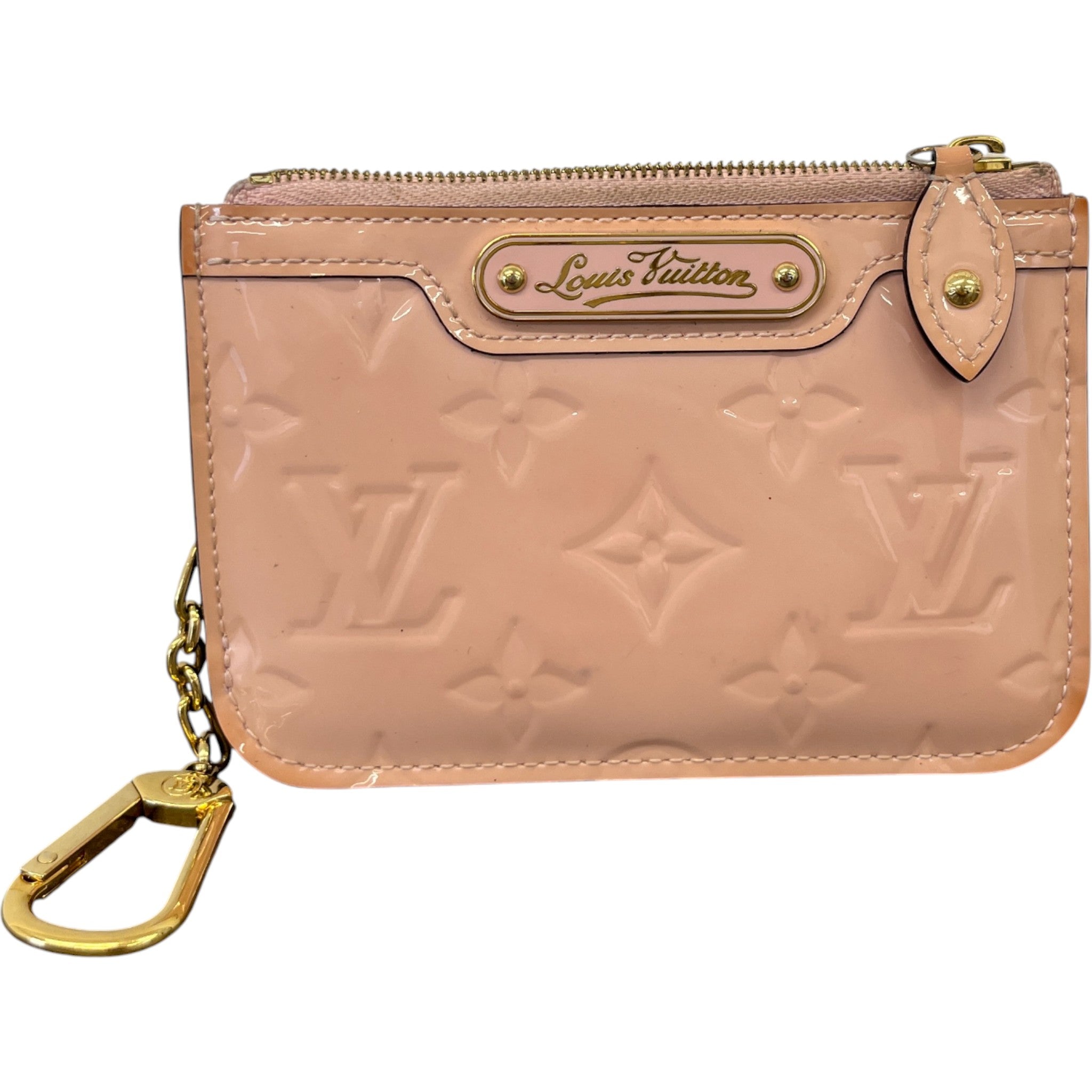 Women's Vernis Leather Rose Ballerine Keyring Pink