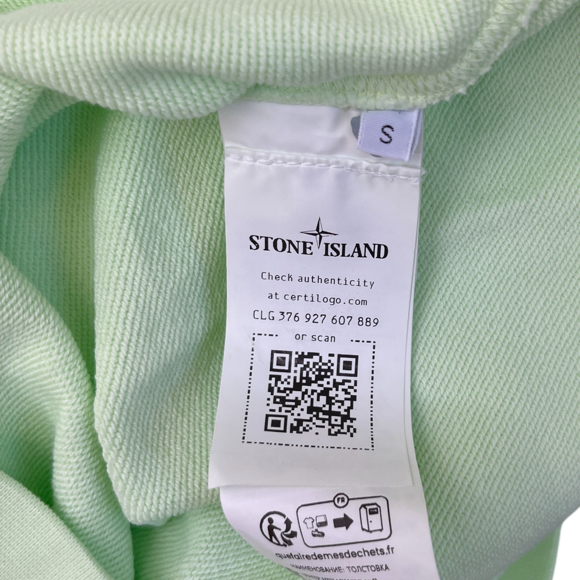 Men's Applique Logo 1/4 Zip Jumper Green Size S