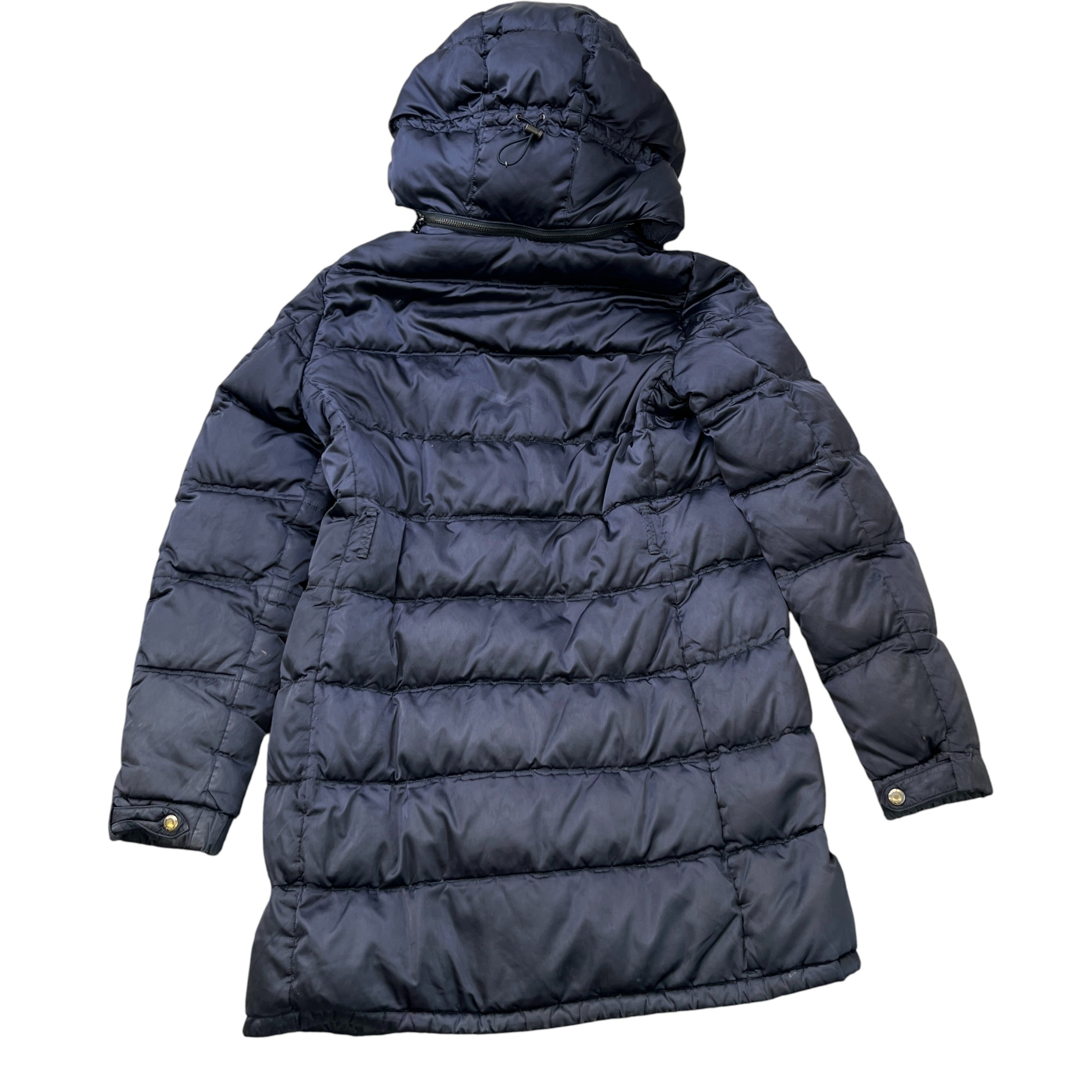 Women's Plaque Logo Down Jacket Navy Size IT 42 / UK 10