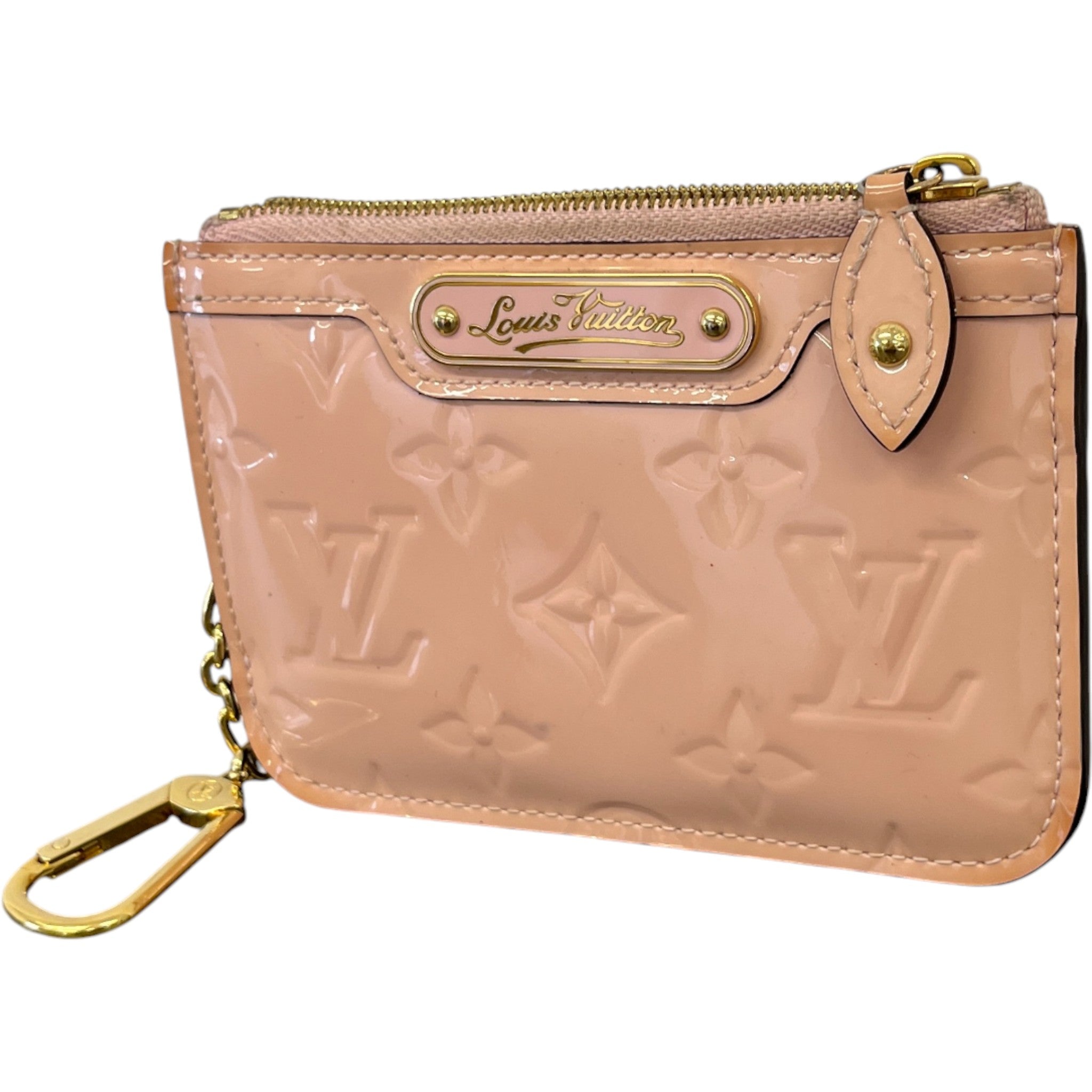 Women's Vernis Leather Rose Ballerine Keyring Pink