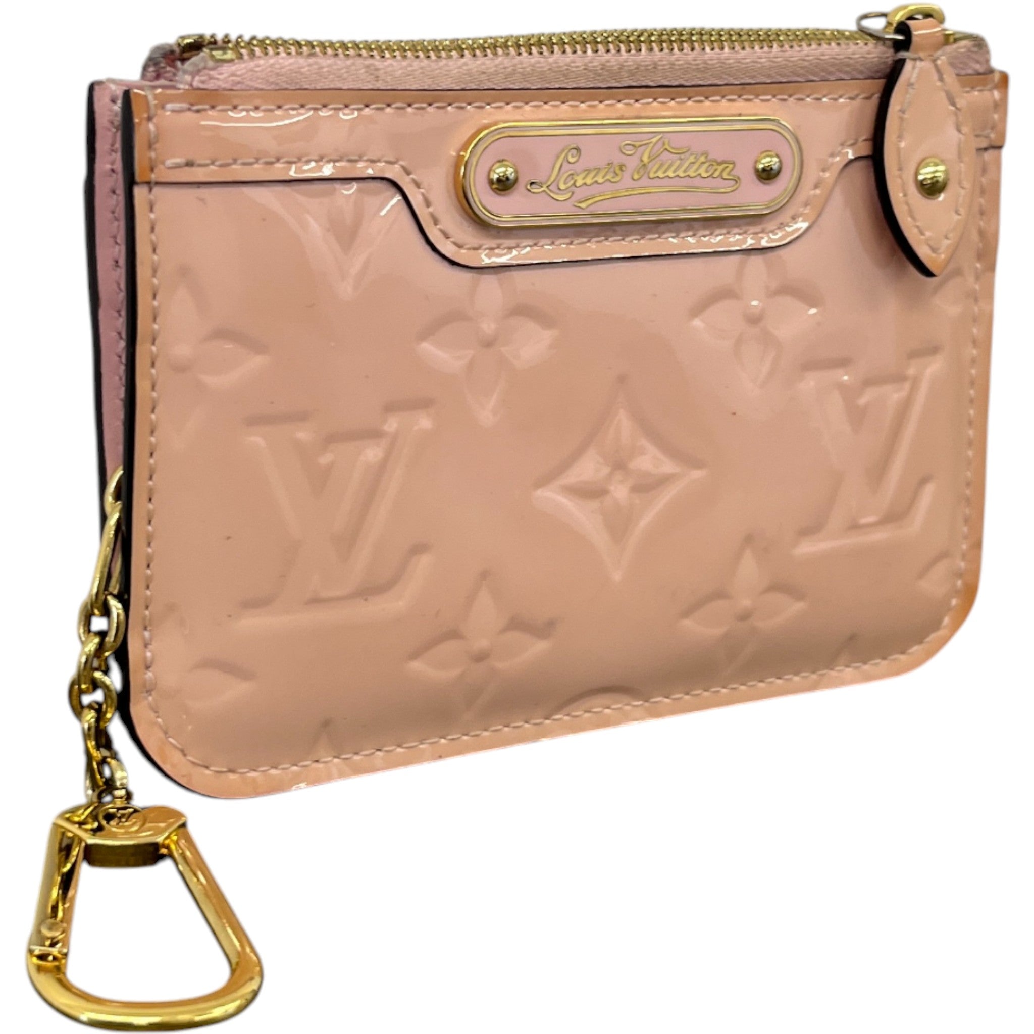 Women's Vernis Leather Rose Ballerine Keyring Pink