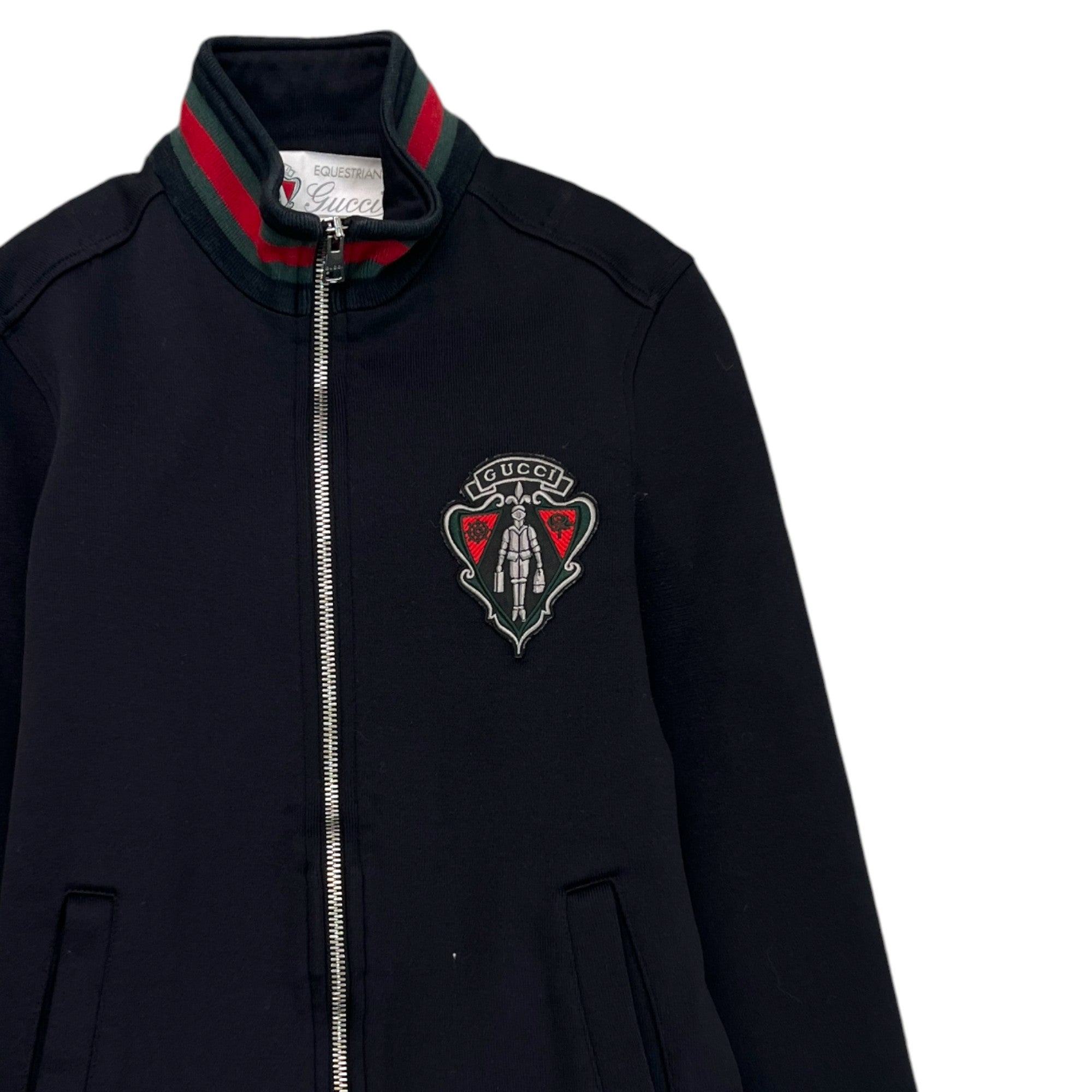 Women's Equestrian Bomber Jacket Black Size XS