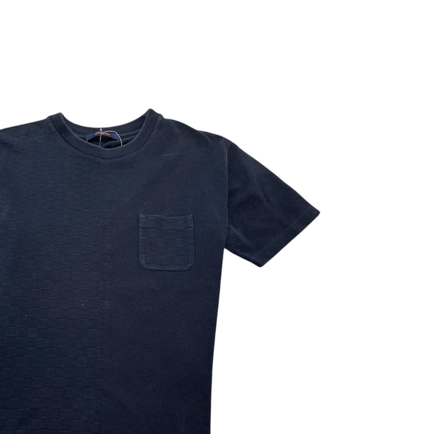 Men's Damier Pocket T-Shirt Navy Size M