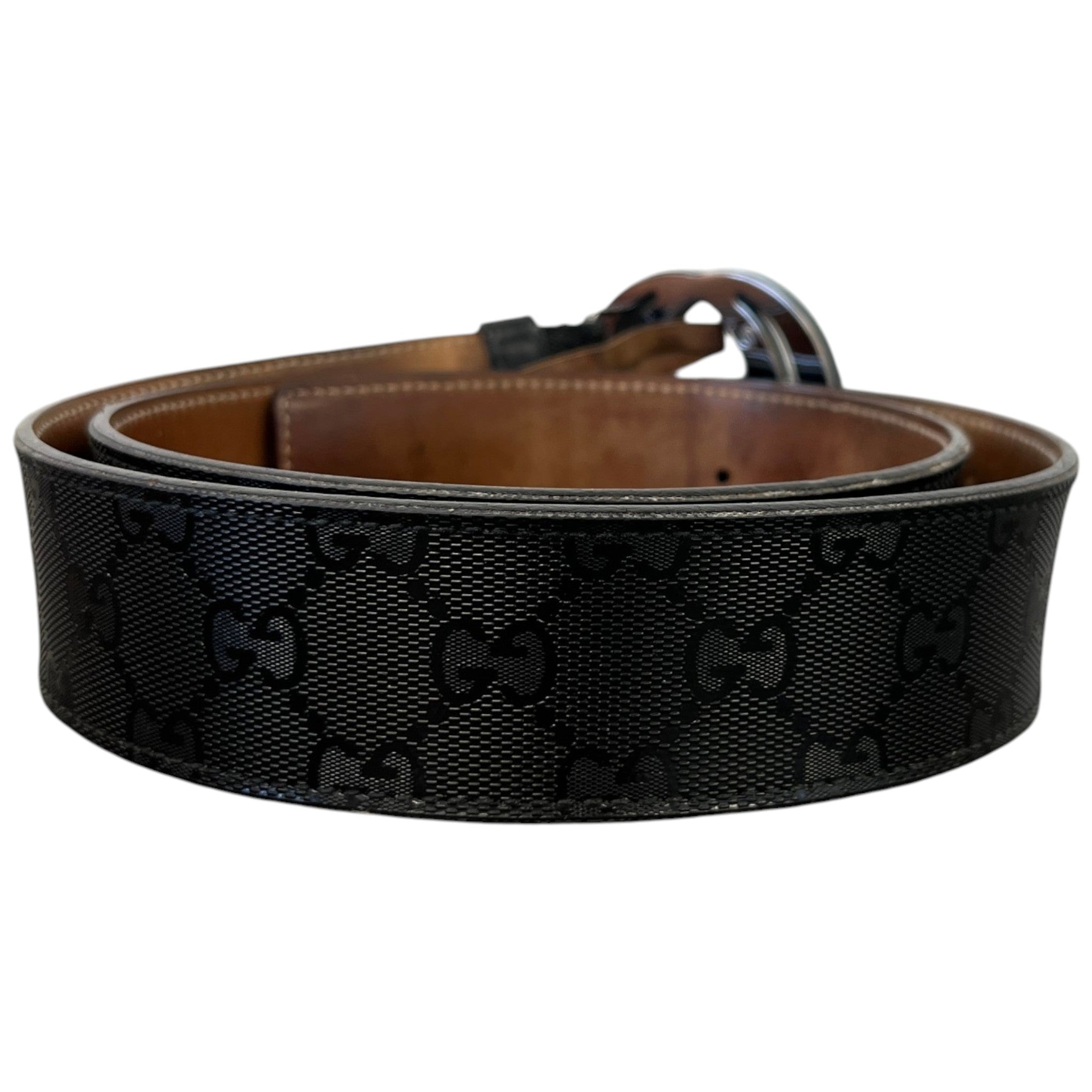 Men's Interlocking G Belt Black Size Waist 36"