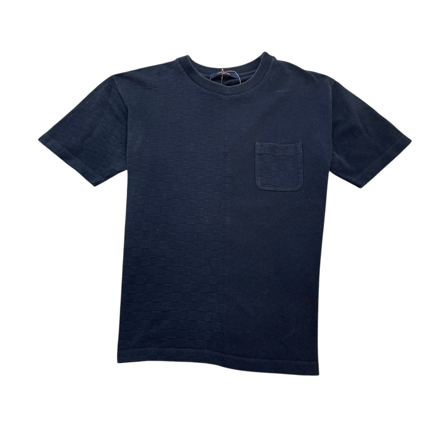 Men's Damier Pocket T-Shirt Navy Size M