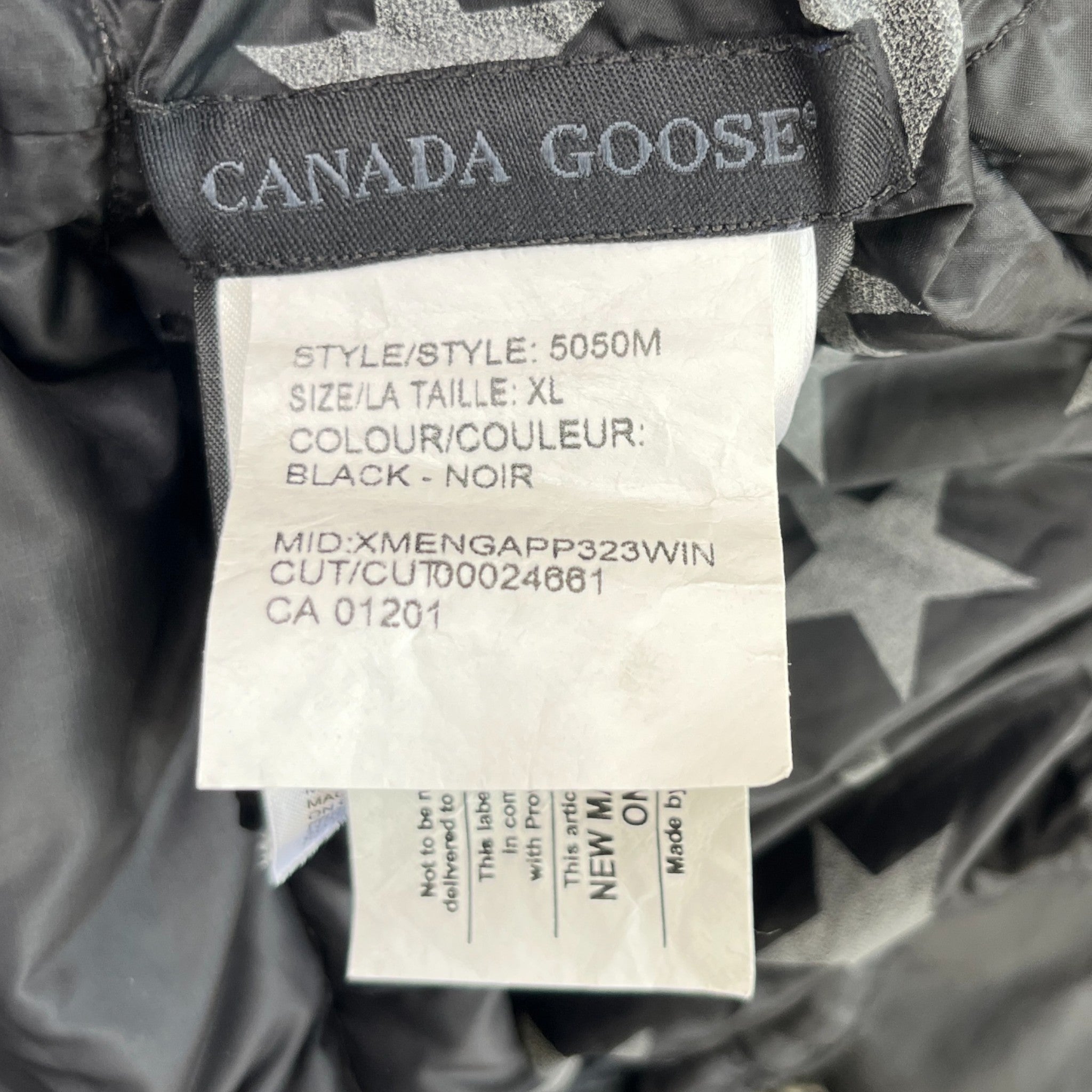 Men's Crawford Hoody Down Jacket Black Size XL