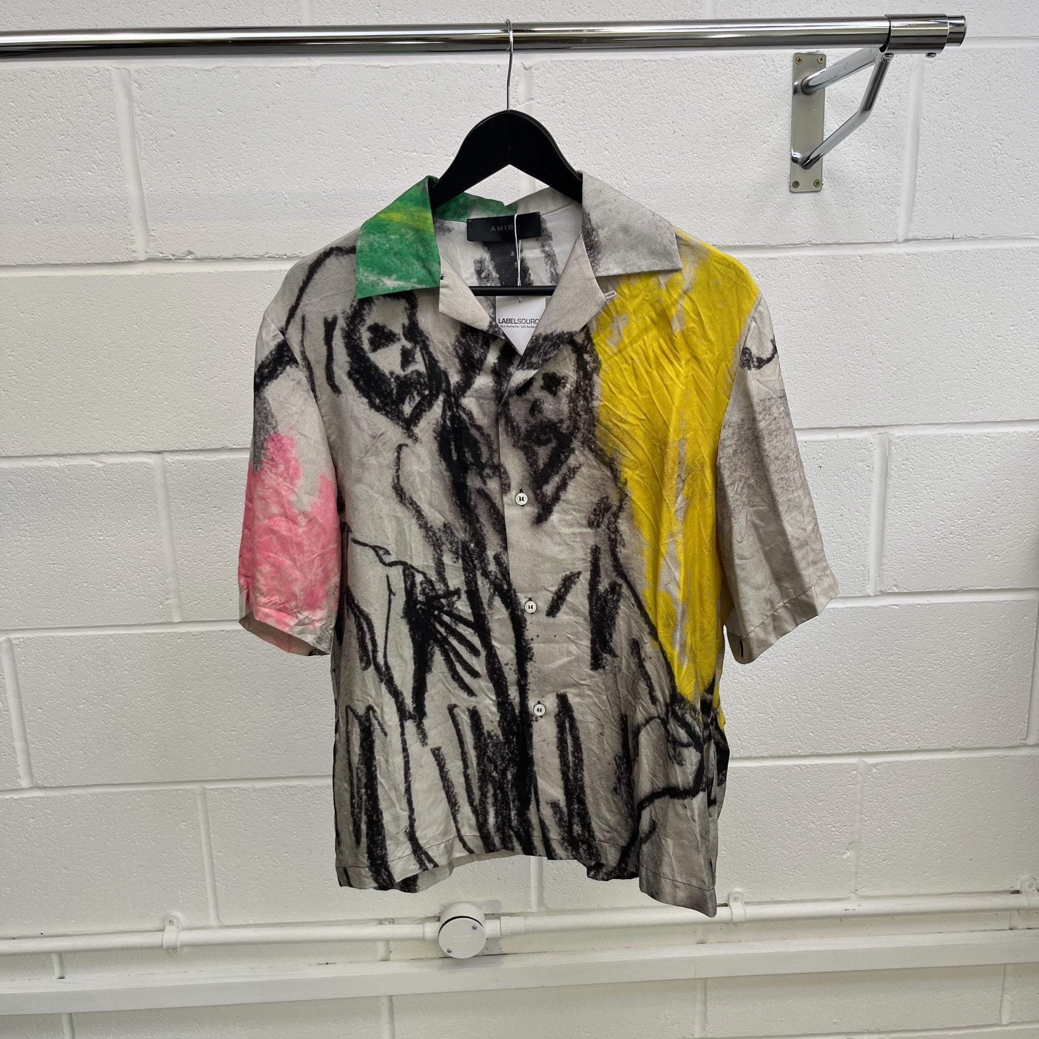 Men's X Wes Lang Reaper Short Sleeve Shirt Multi-Coloured Size M