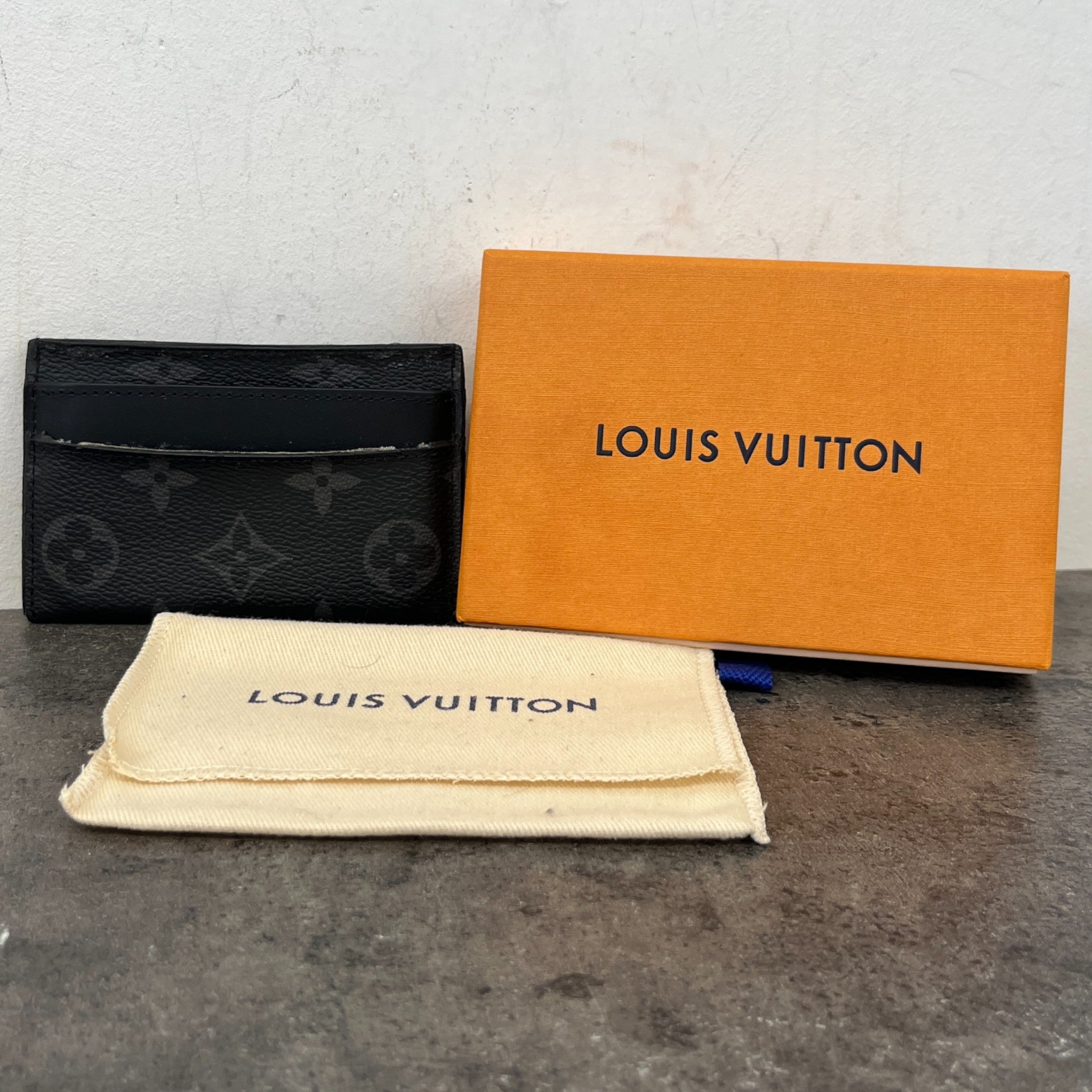 Men's Monogram Eclipse Double Card Holder Black