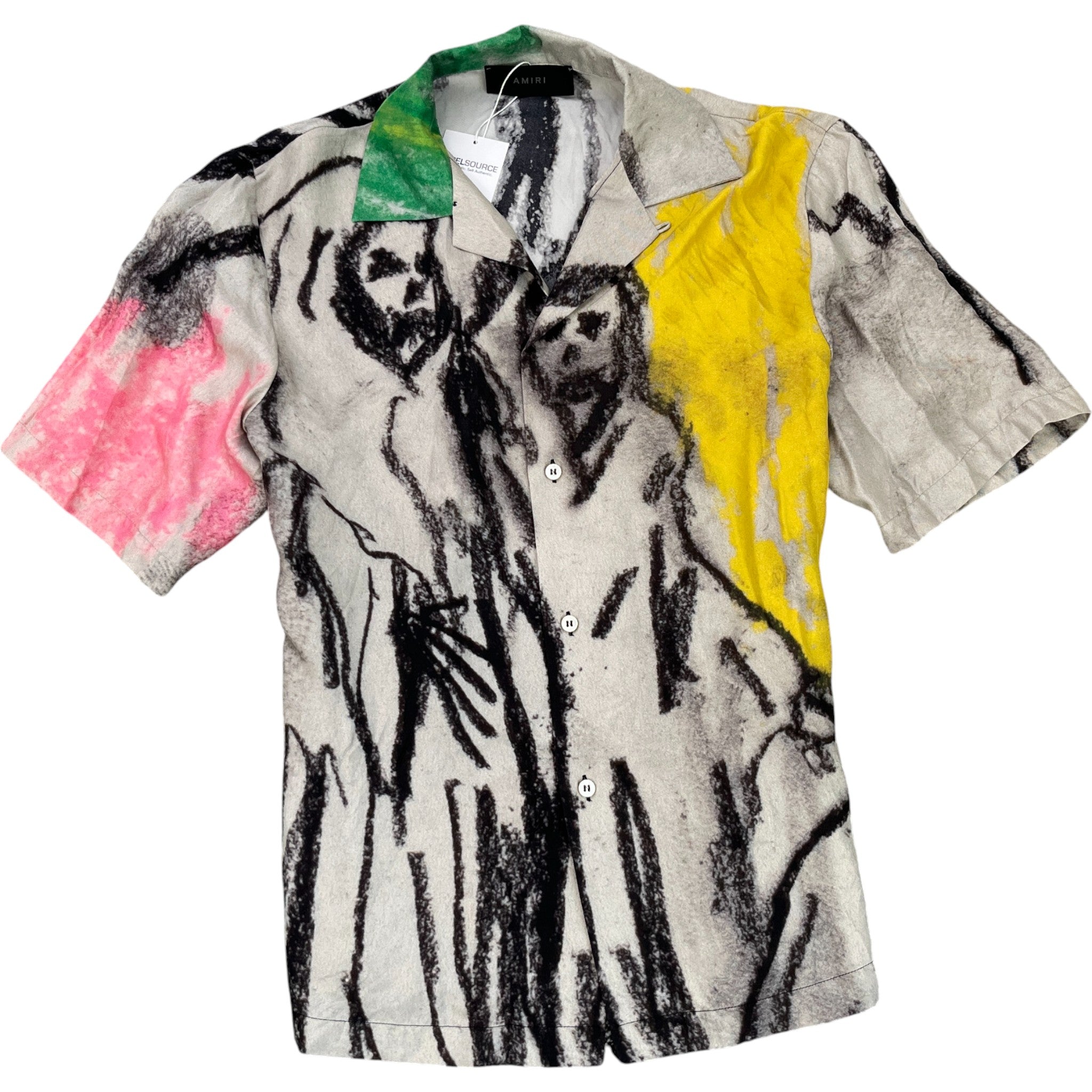 Men's X Wes Lang Reaper Short Sleeve Shirt Multi-Coloured Size M