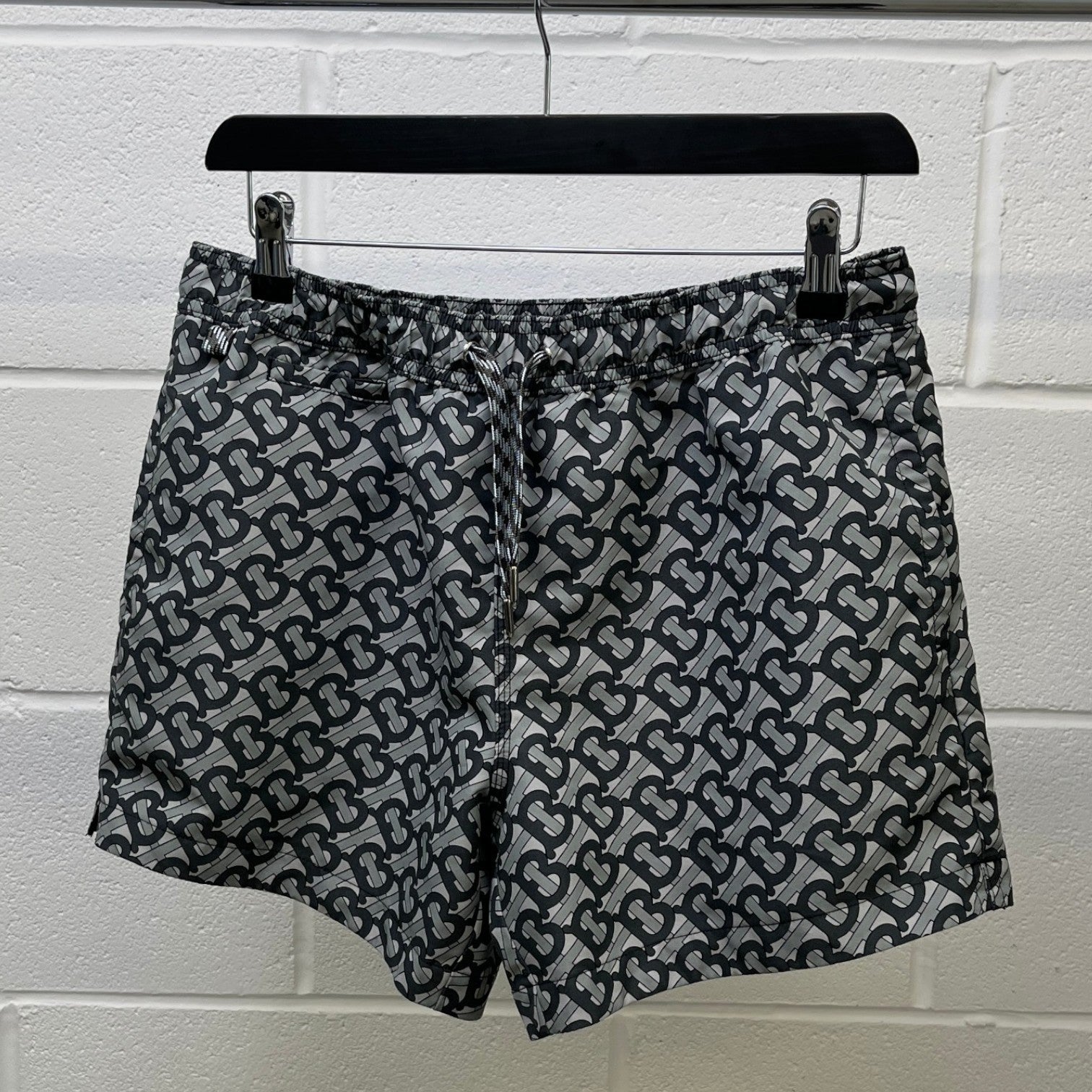 Men's Bt Monogram Swim Shorts Grey Size S