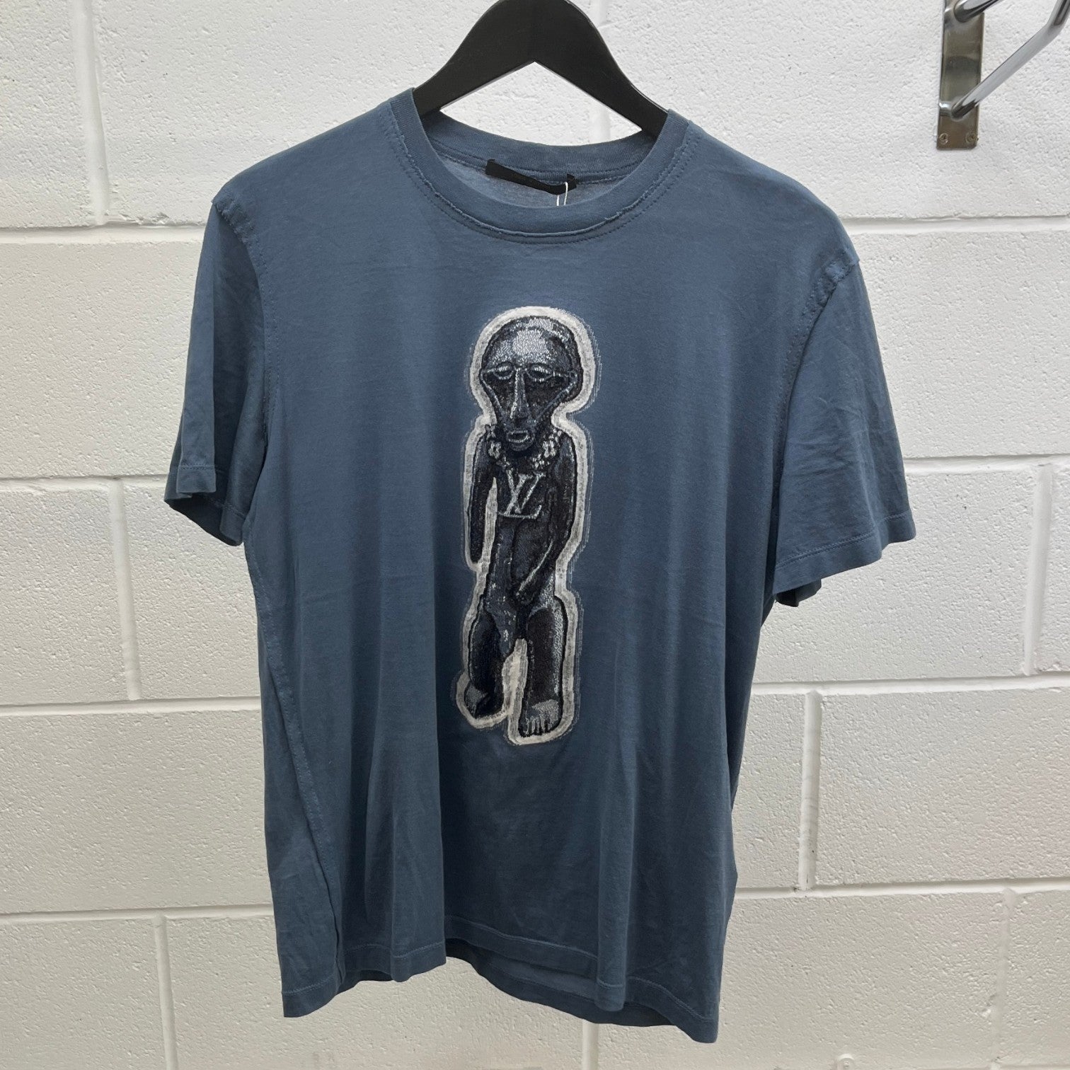 Men's Zulu Statue T-Shirt Blue Size M