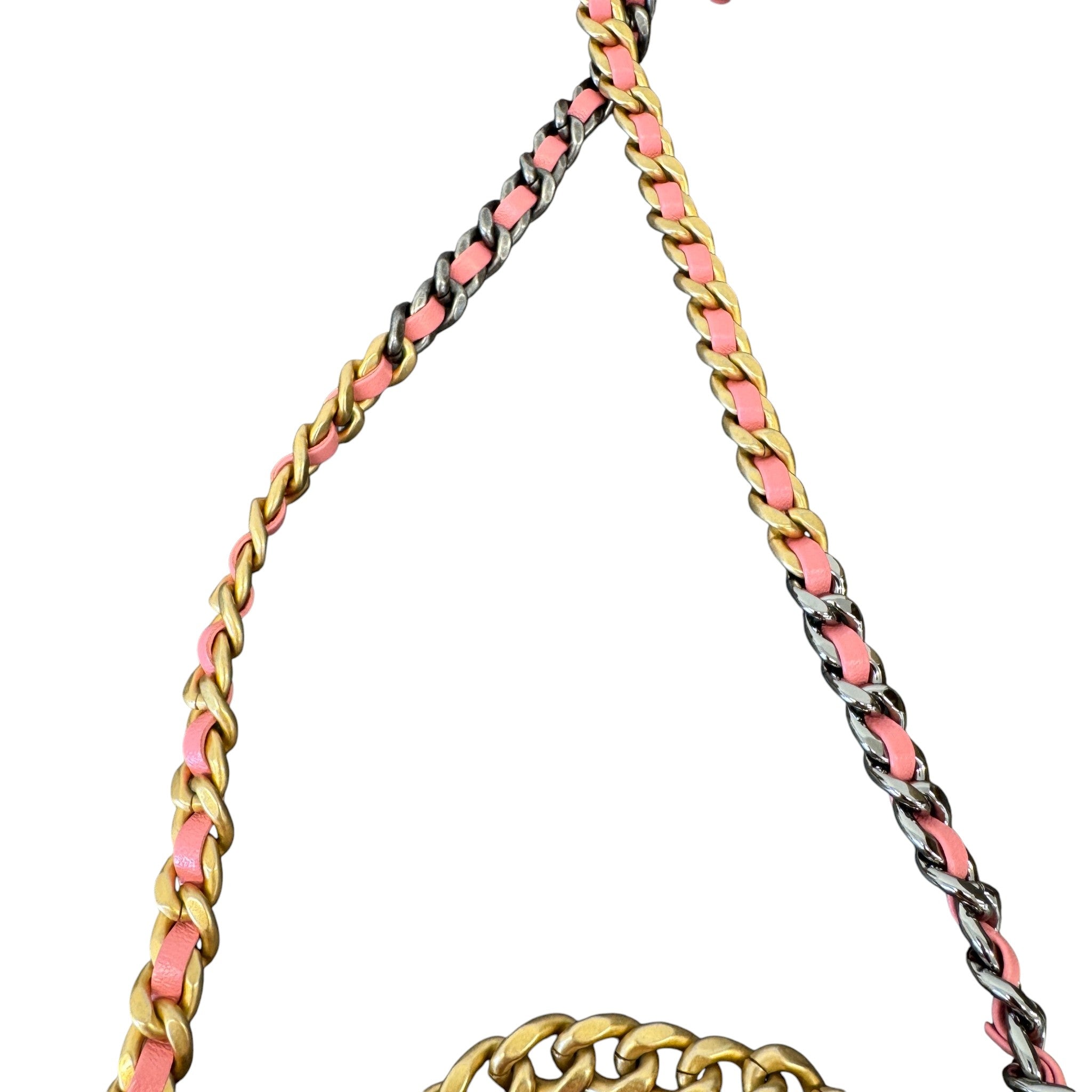 Women's 19 Wallet On Chain Woc Lambskin Bag Pink