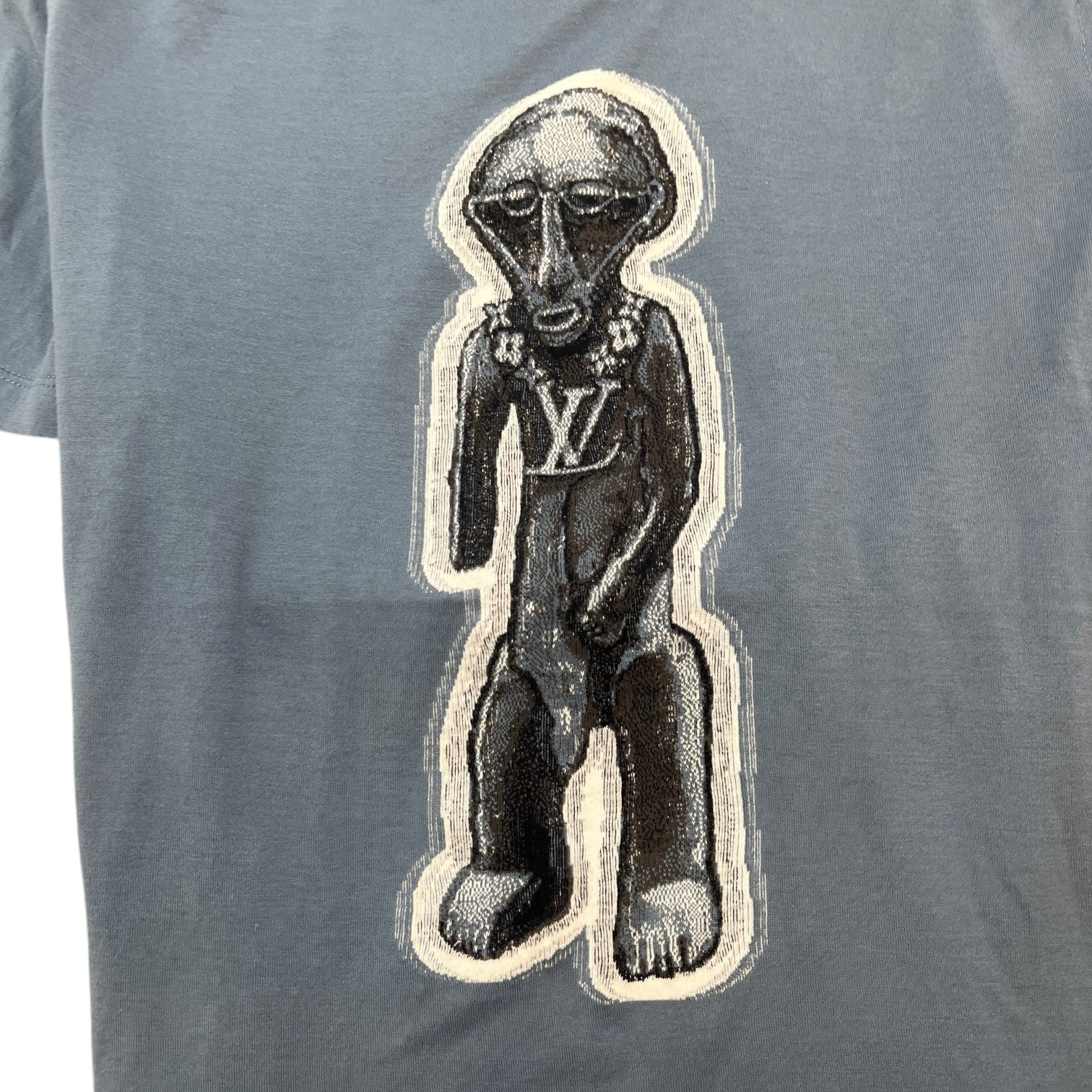 Men's Zulu Statue T-Shirt Blue Size M