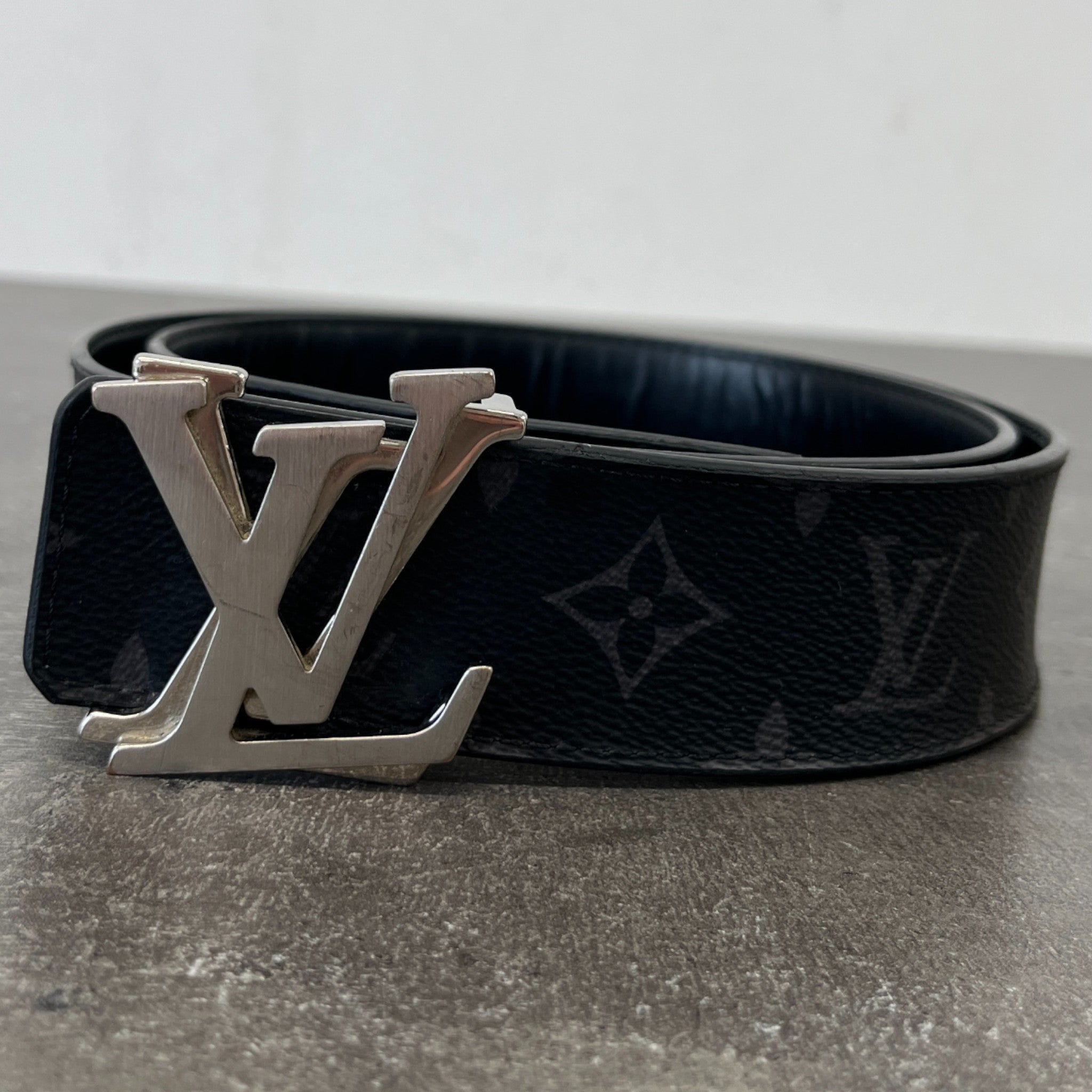 Men's Lv Initiales Belt Black