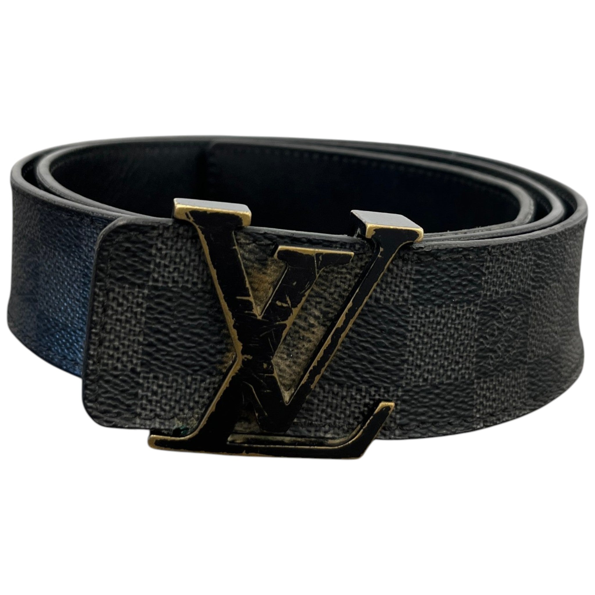 Men's Lv Belt Black Size Waist 32"