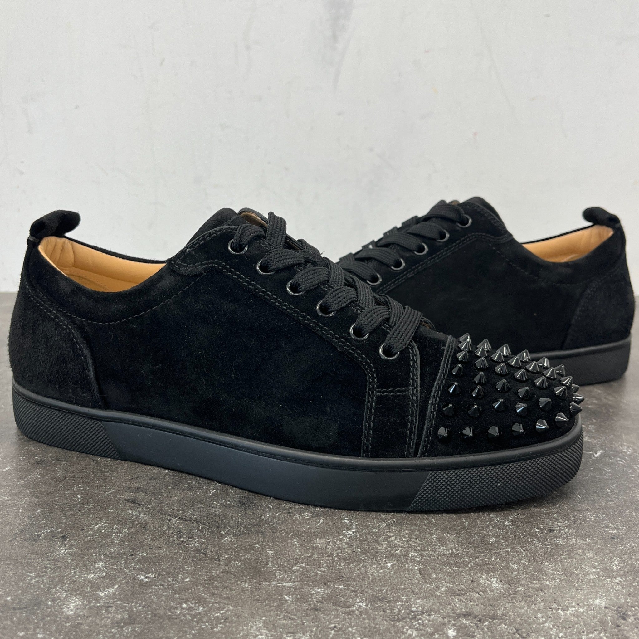 Men's Louis Junior Spikes Flat Low Trainers Black Size EU 42 / UK 8