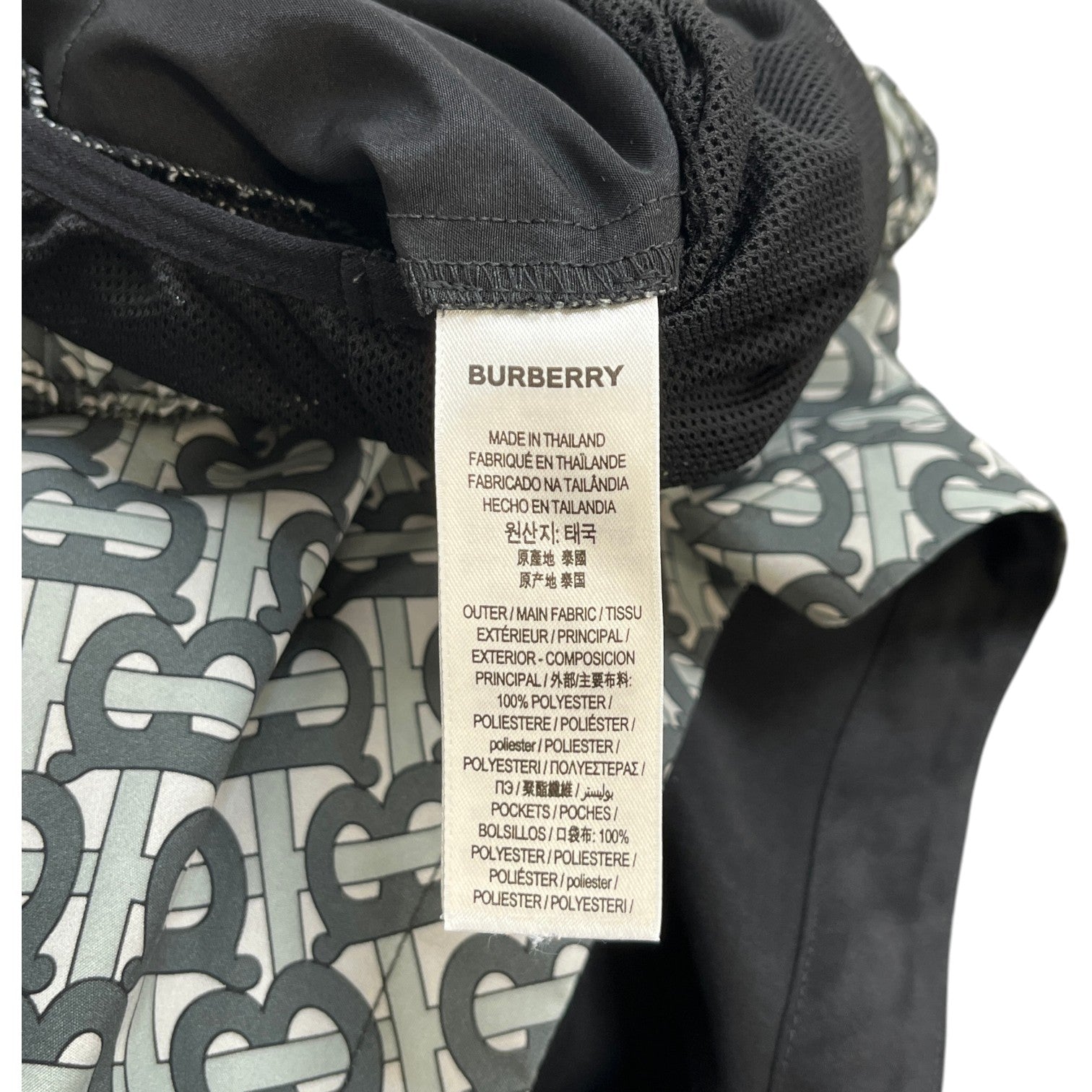 Men's Bt Monogram Swim Shorts Grey Size S