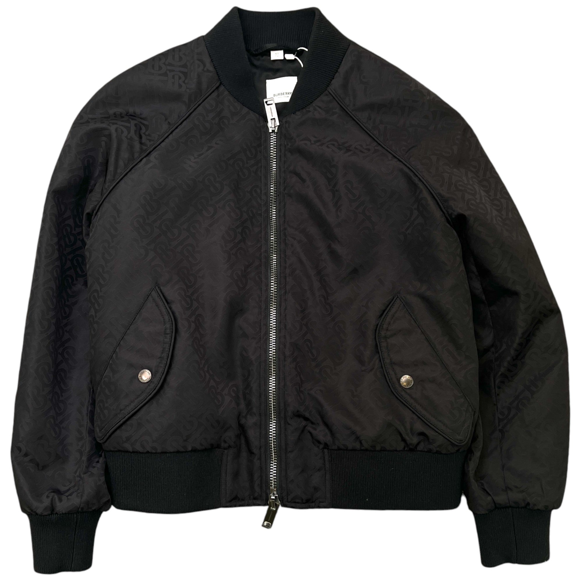 Women's Tb Monogram Bomber Jacket Black Size XS