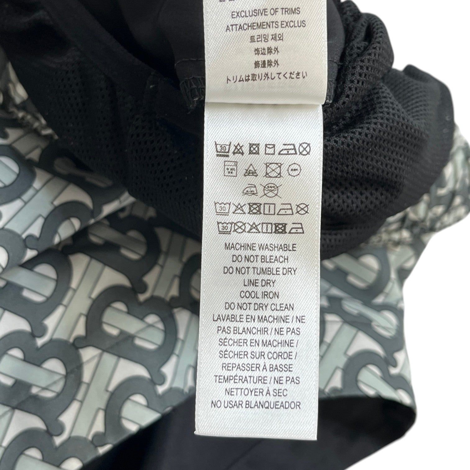 Men's Bt Monogram Swim Shorts Grey Size S