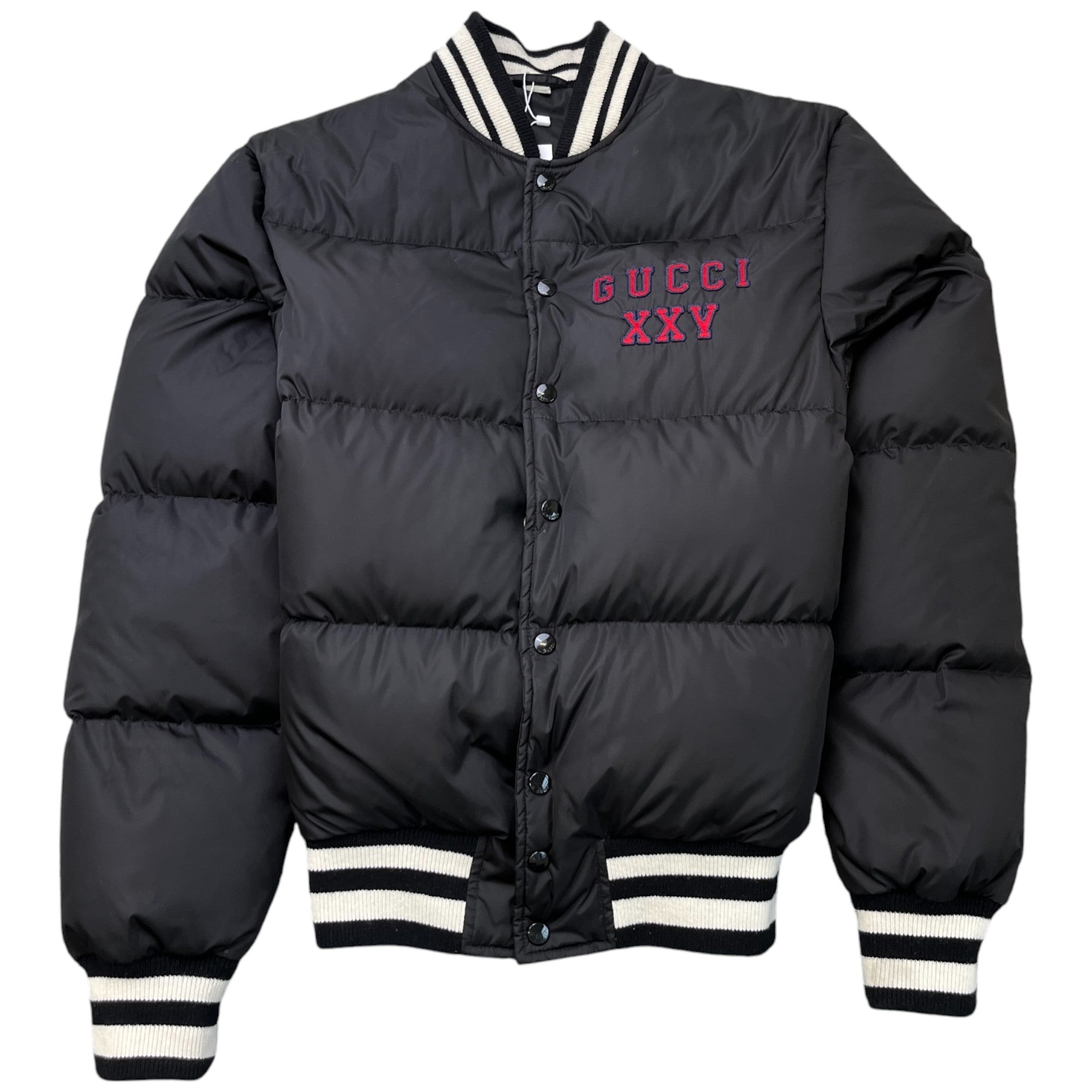 Men's Gg Pirates Bomber Down Jacket Black Size IT 44 / XS