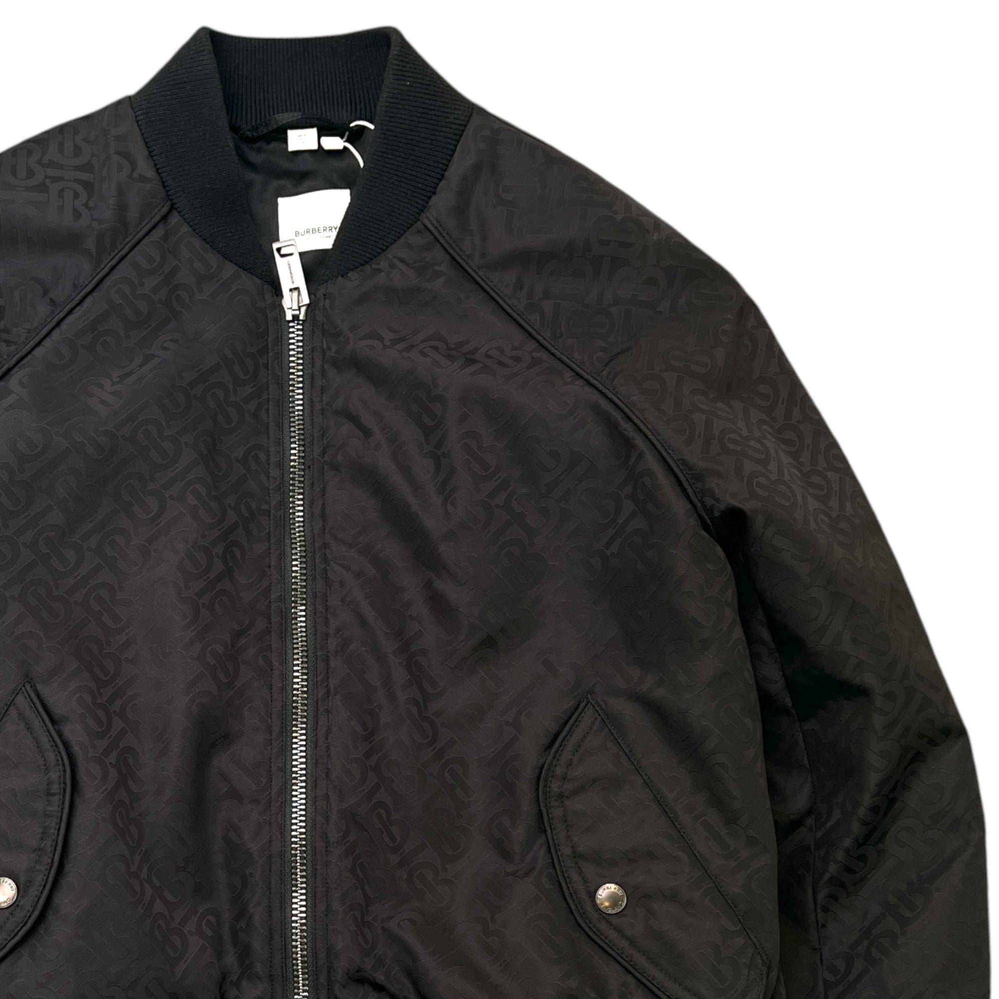 Women's Tb Monogram Bomber Jacket Black Size XS