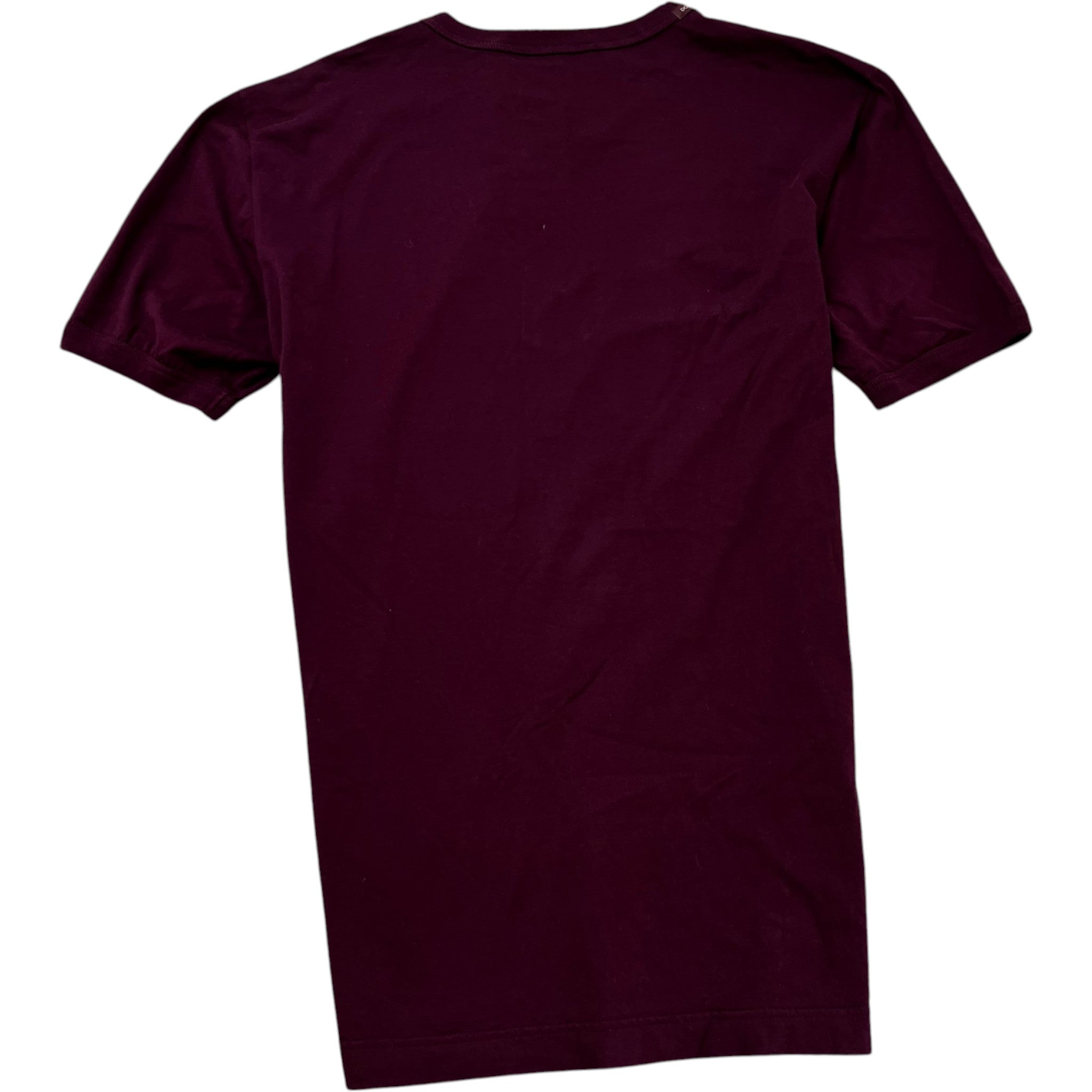 Men's Logo Print T-Shirt Burgundy Size IT 46 / UK S