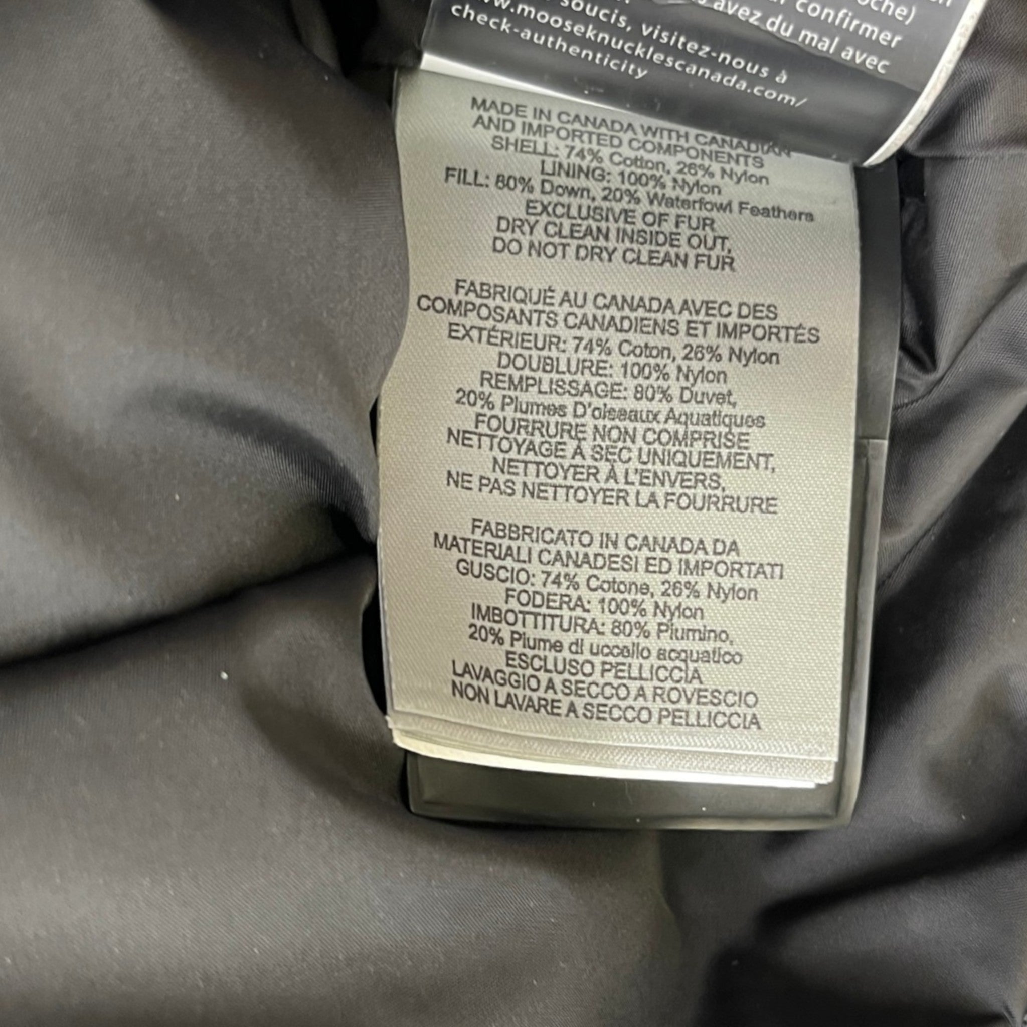Men's 3Q Down Jacket Grey Size L