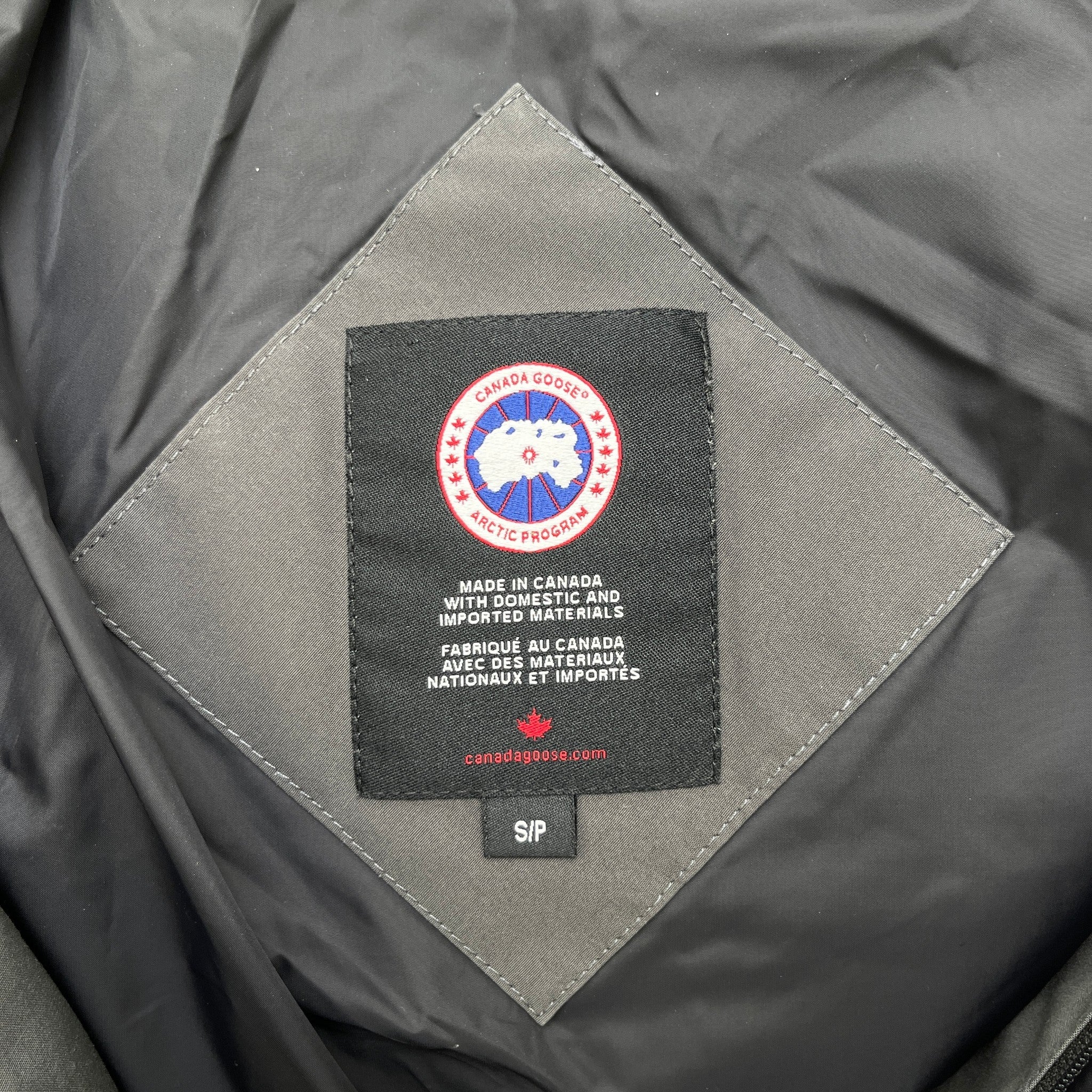 Men's Carson Parka Down Jacket Grey Size S