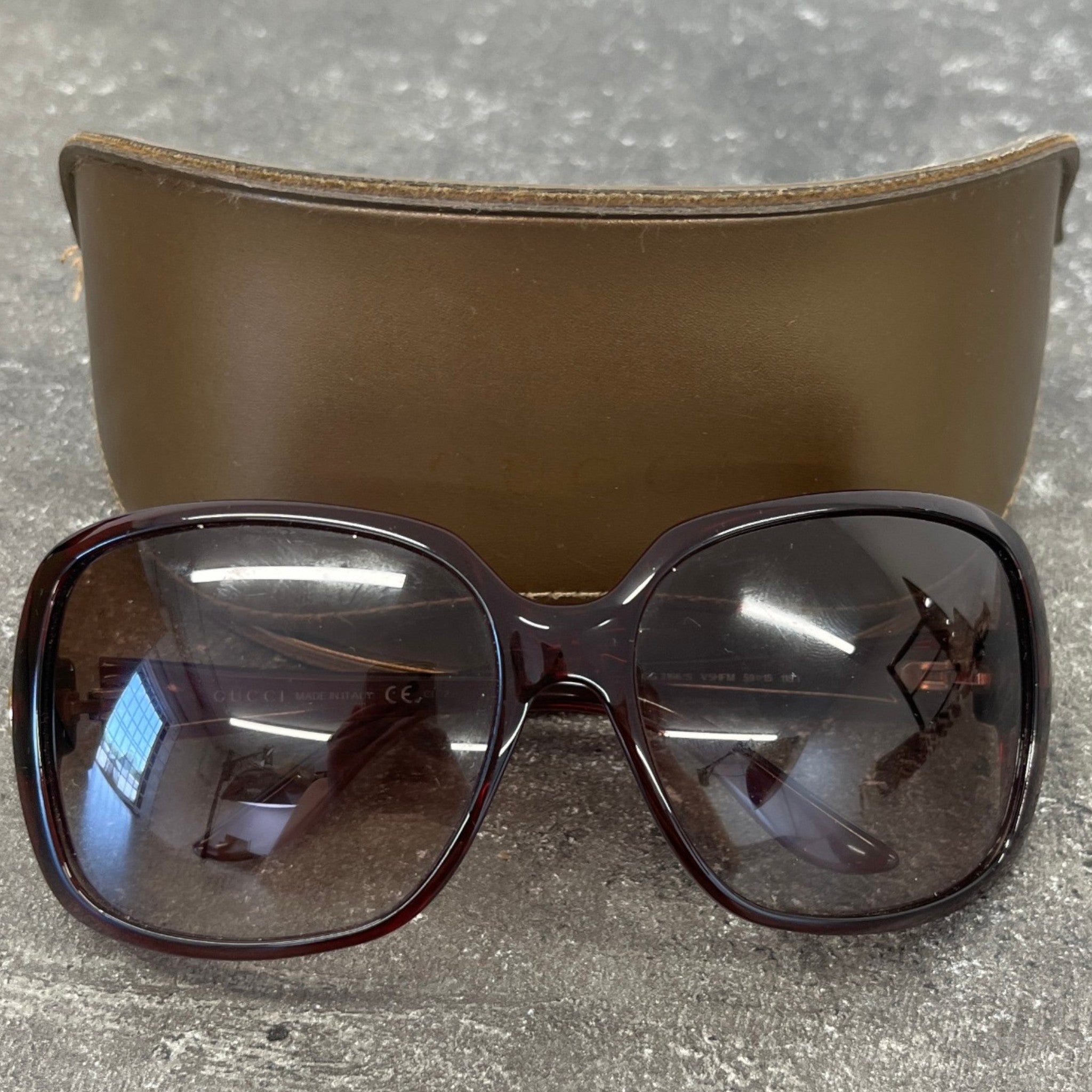 Women's Vintage Gg Sunglasses Burgundy