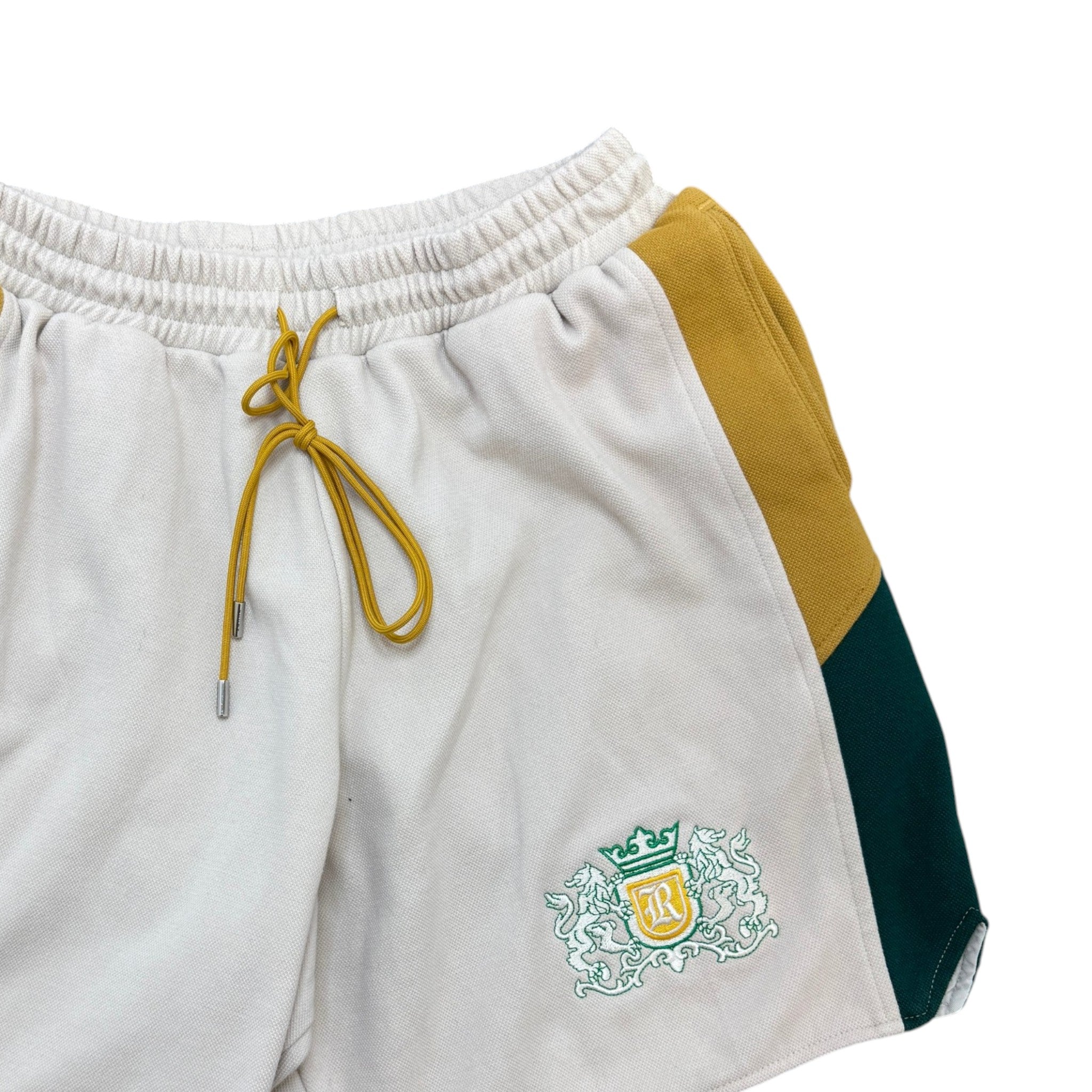 Men's Embroidered Logo Shorts Cream Size M