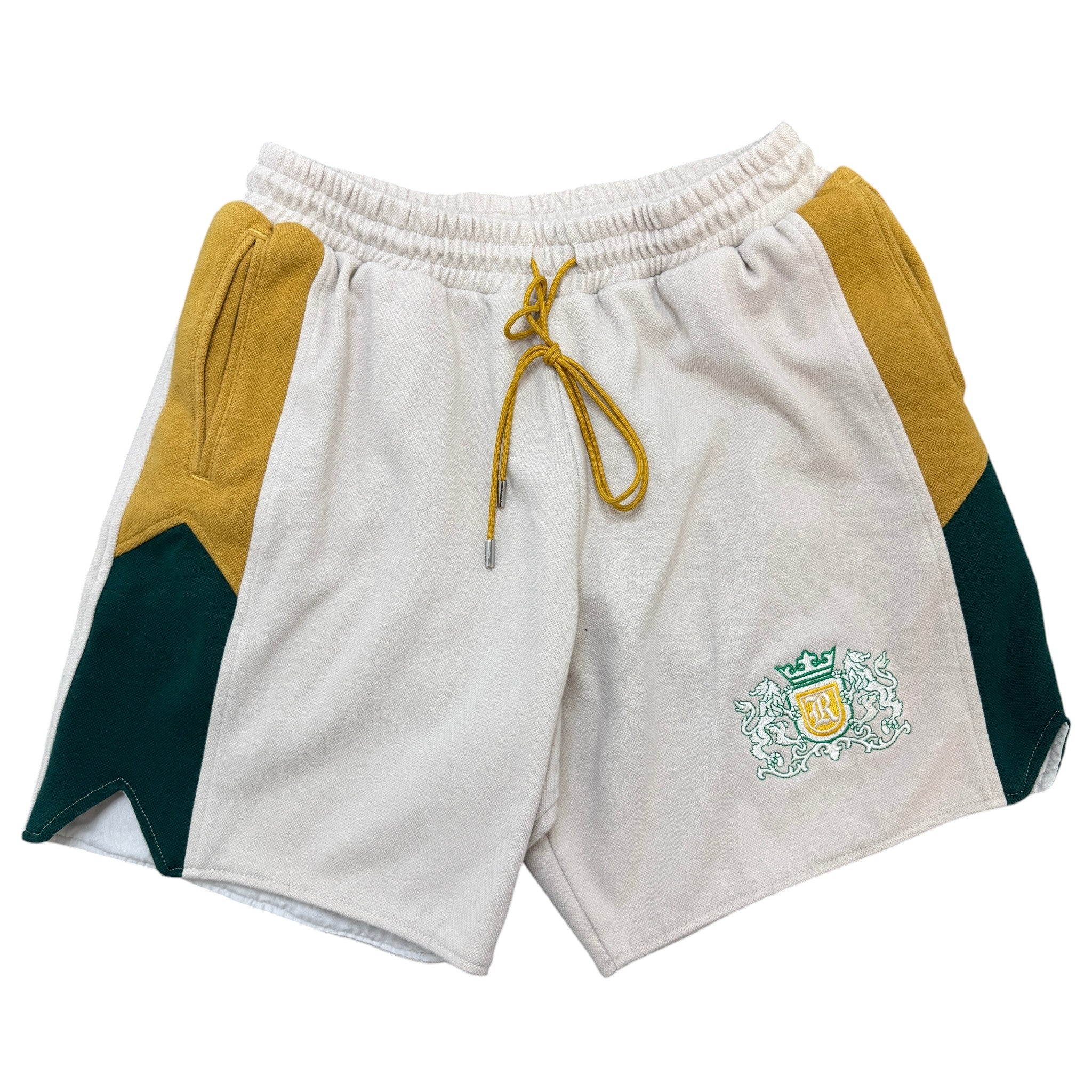 Men's Embroidered Logo Shorts Cream Size M