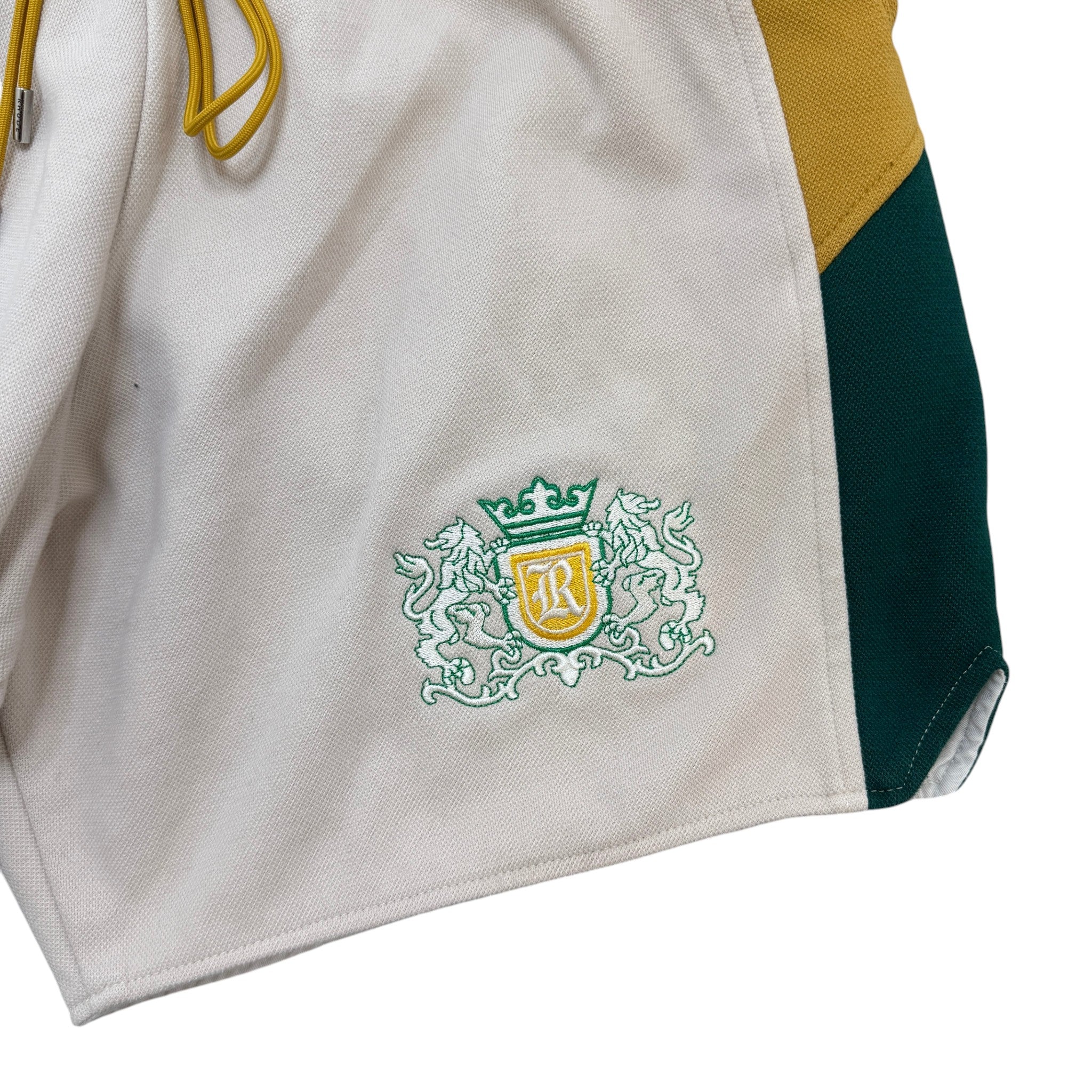 Men's Embroidered Logo Shorts Cream Size M