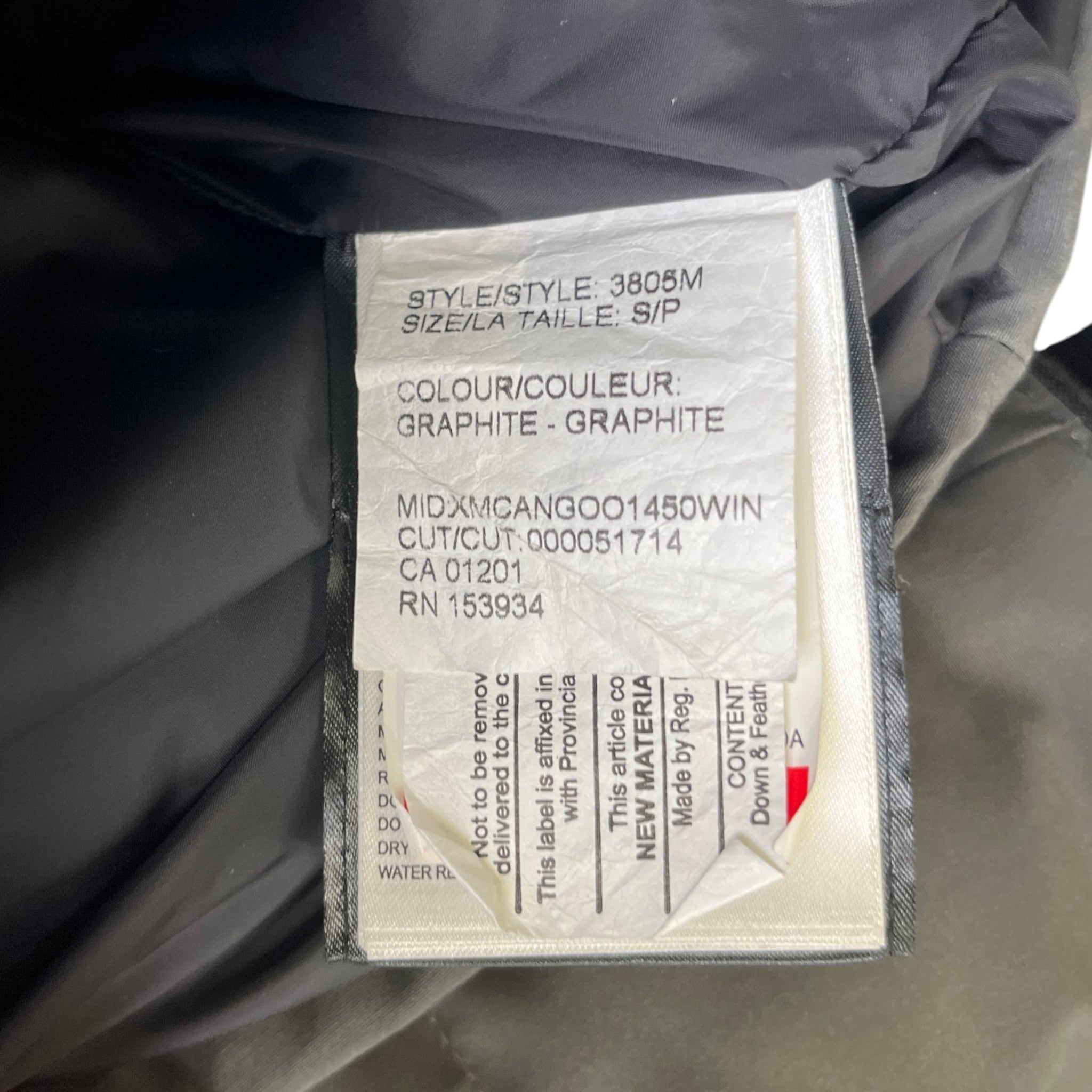 Men's Carson Parka Down Jacket Grey Size S