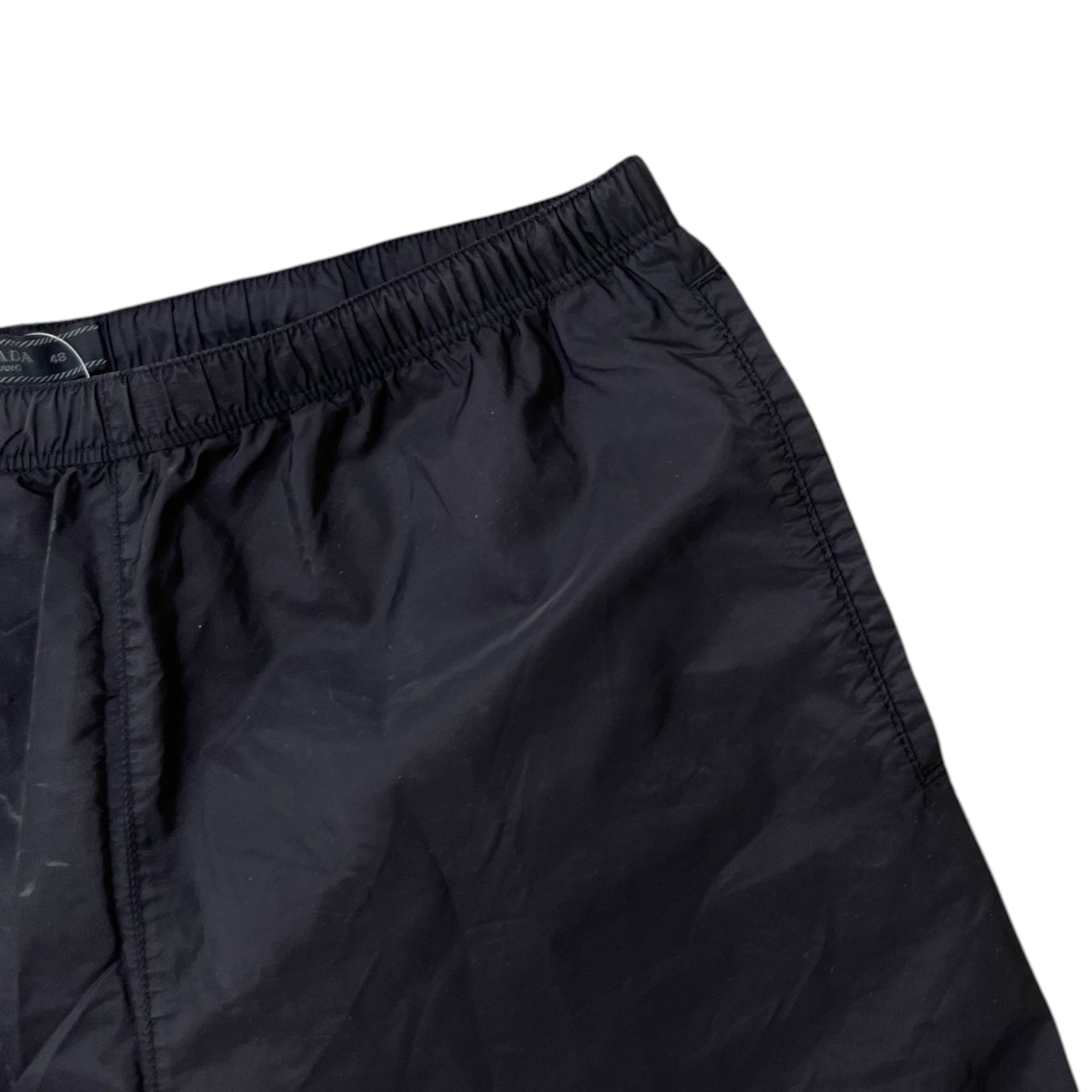 Men's Plaque Pocket Logo Swim Shorts Black Size W32 / IT 48